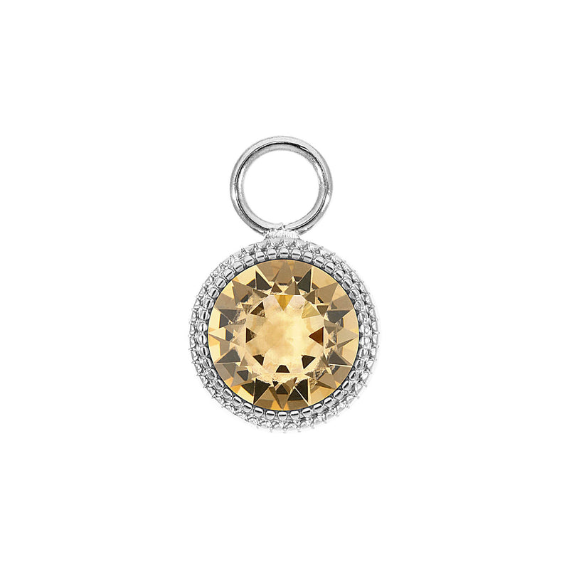 Fabero Charm 0.43" - Silver light colorado topaz ignite