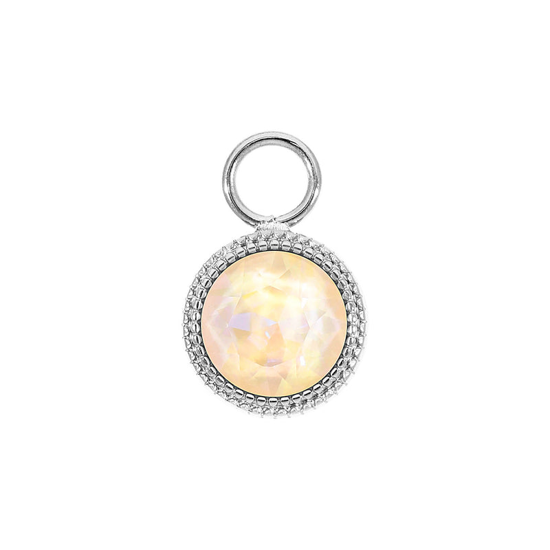 Fabero Charm 0.43" - Silver ivory cream delite
