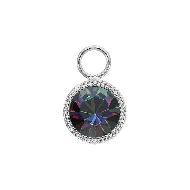 Fabero Charm 0.43" - Silver Crystal Vitrail Medium