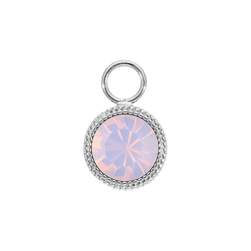 Fabero Charm 0.43" - Silver rose opal