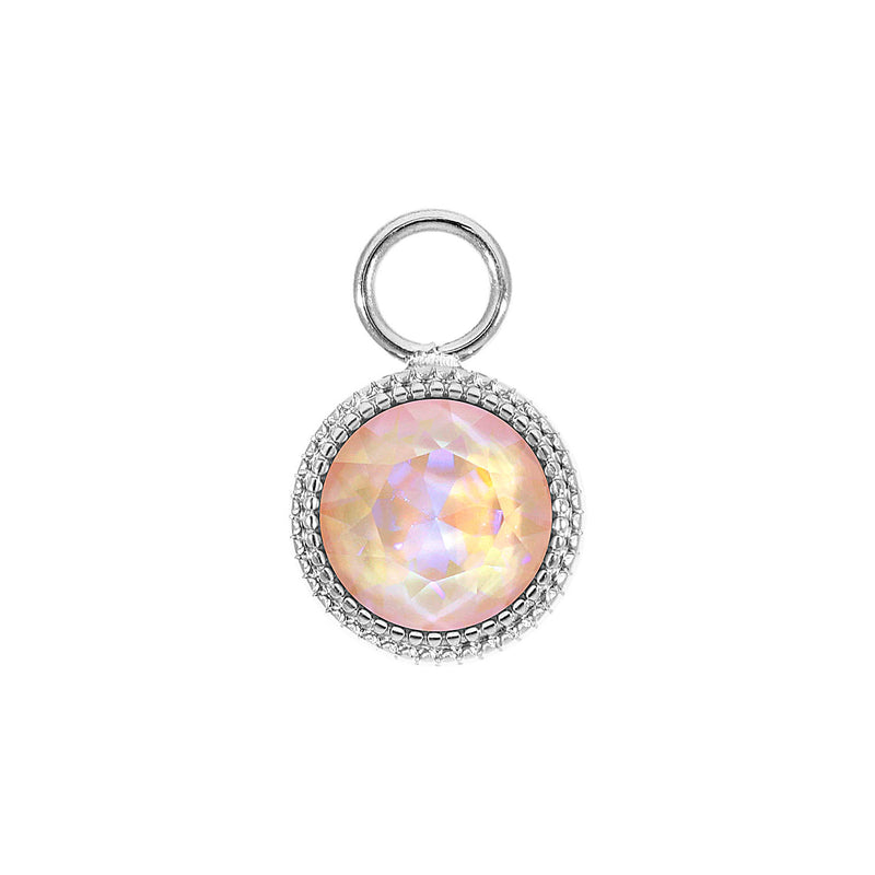 Fabero Charm 0.43" - Silver dusty pink delite
