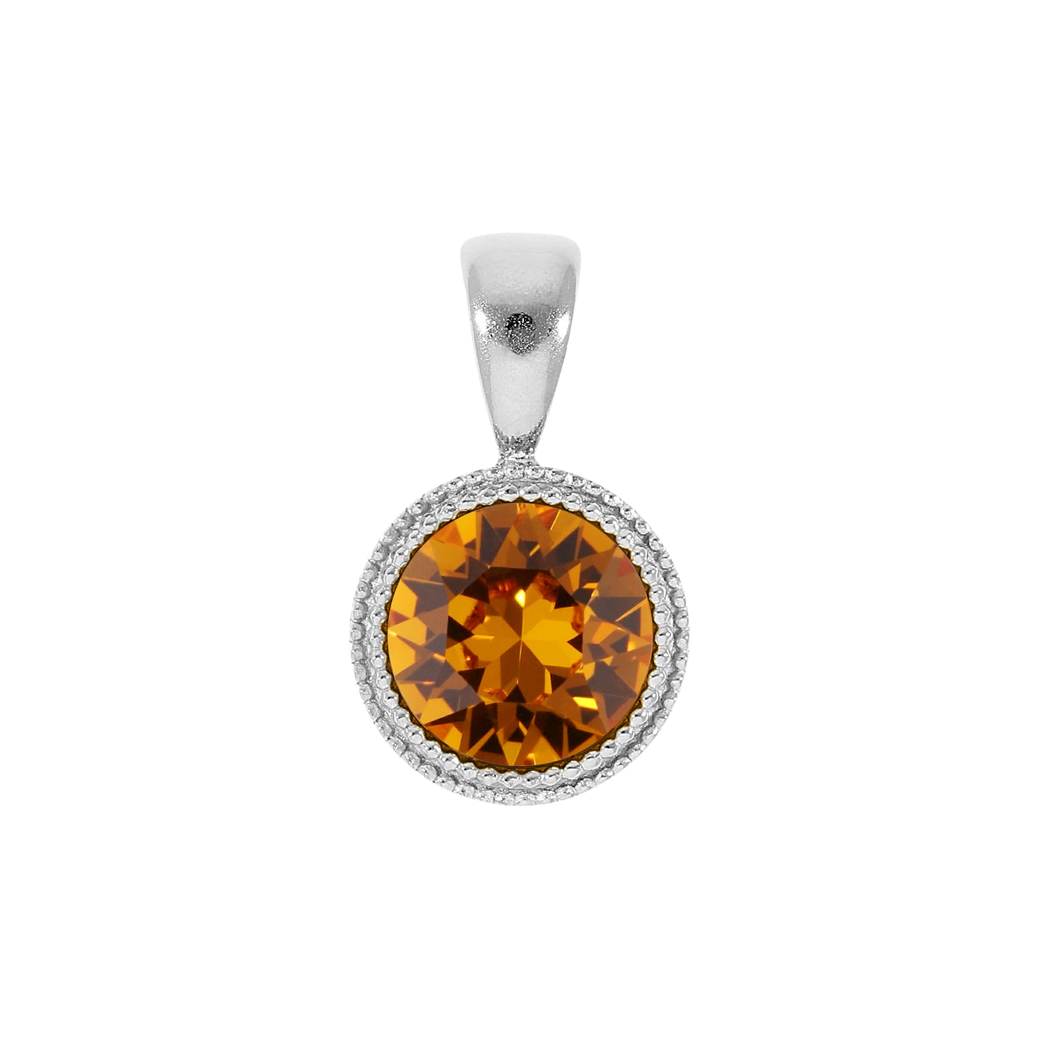 Fabero Pendant 0.43" - Silver Topaz