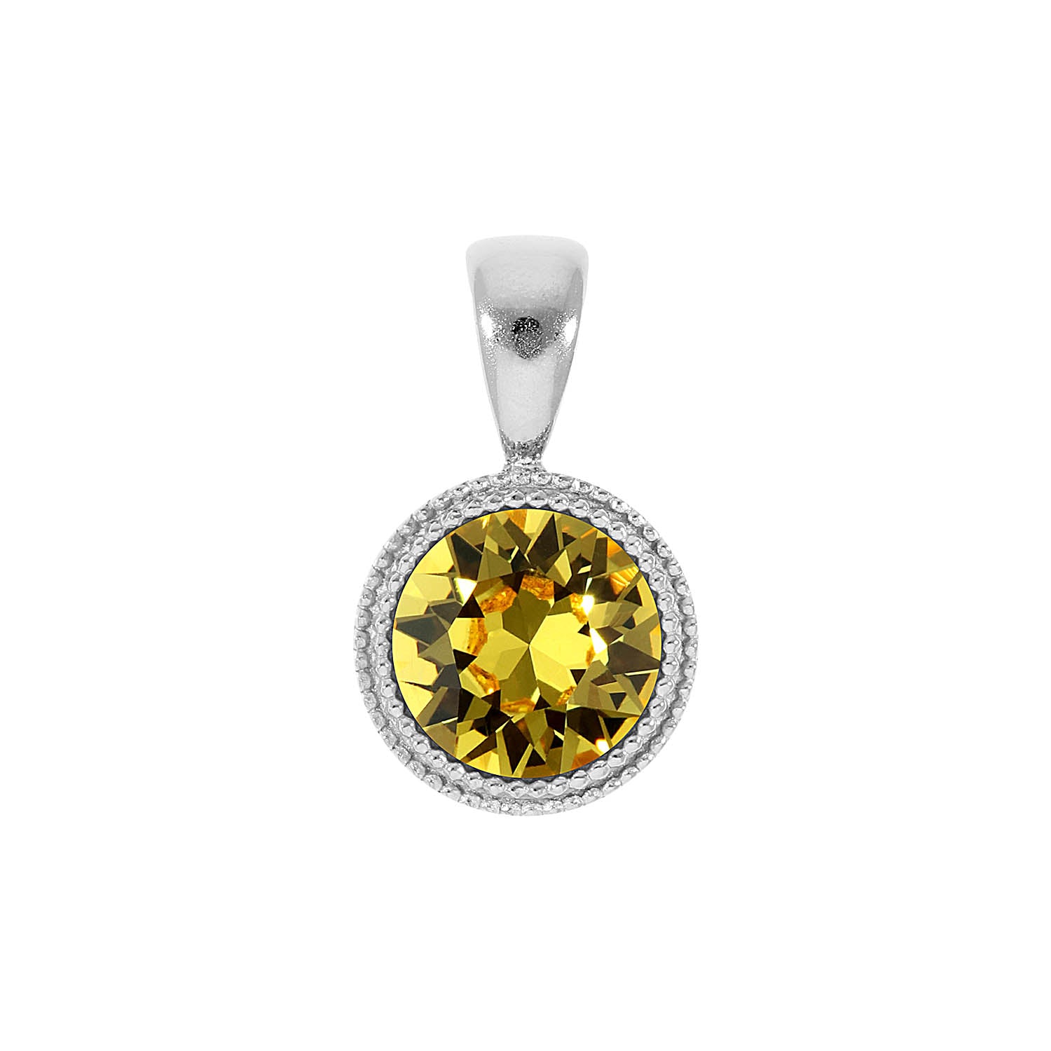 Fabero Pendant 0.43" - Silver light topaz