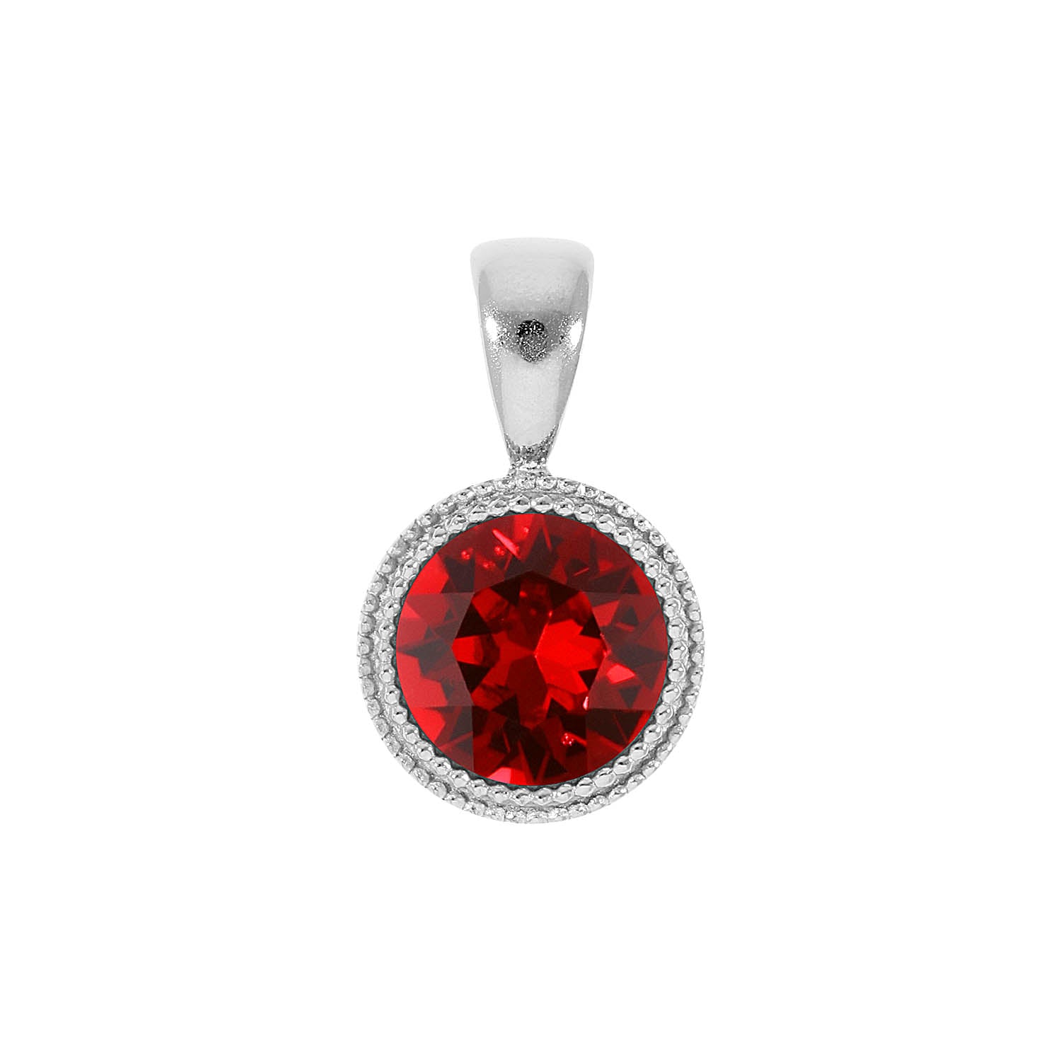 Fabero Pendant 0.43" - Silver scarlet