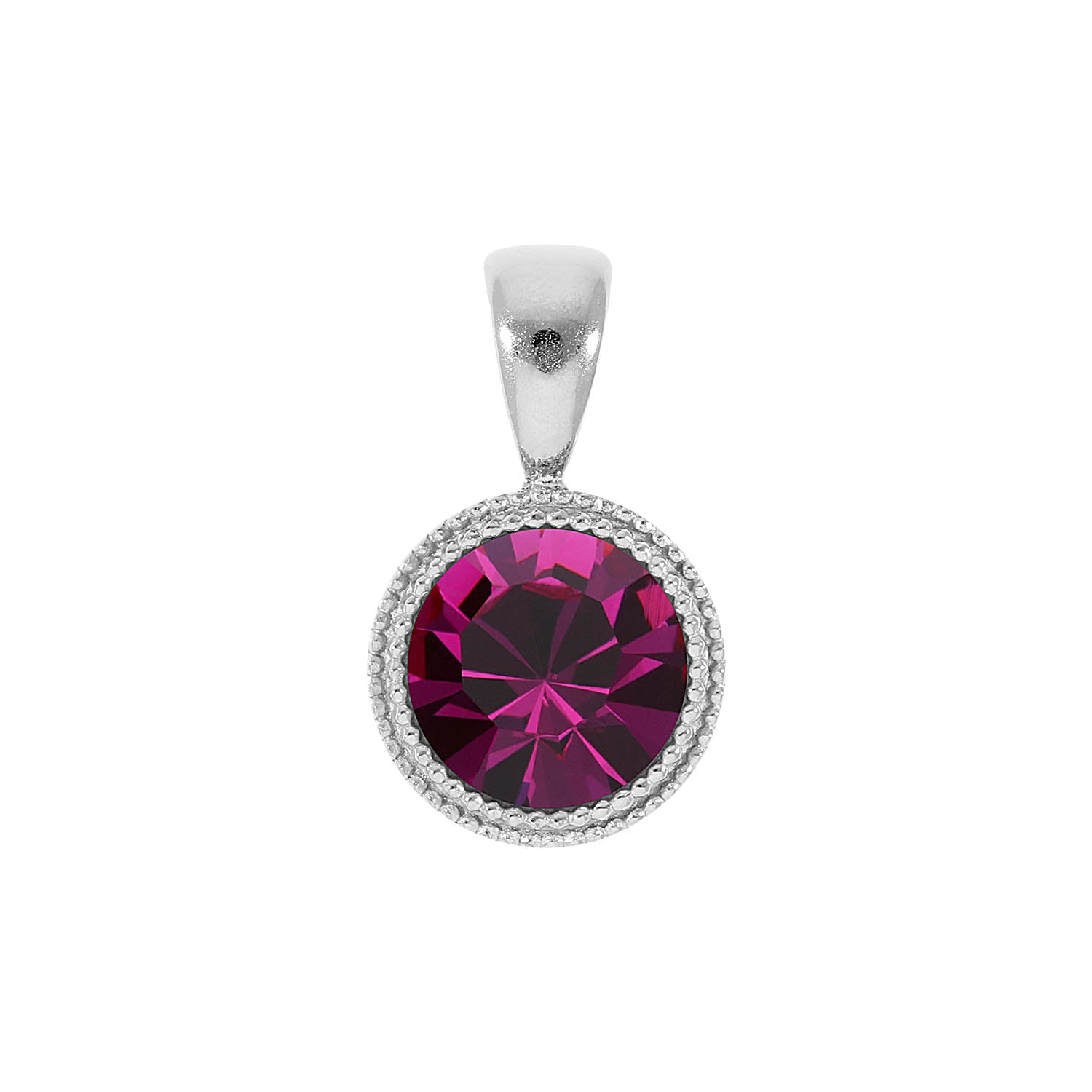 Fabero Pendant 0.43" - Silver fuchsia