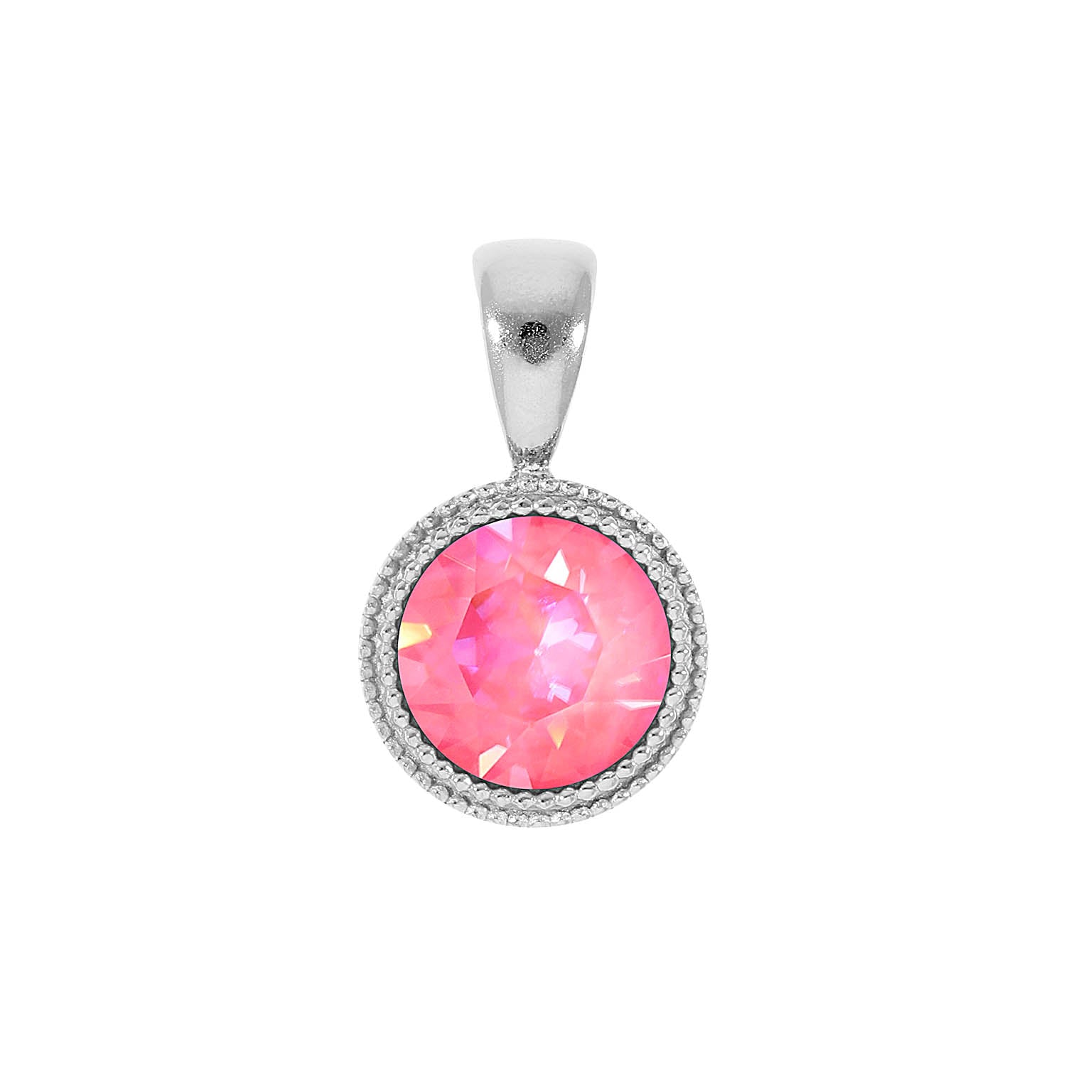 Fabero Pendant 0.43" - Silver lotus pink delite