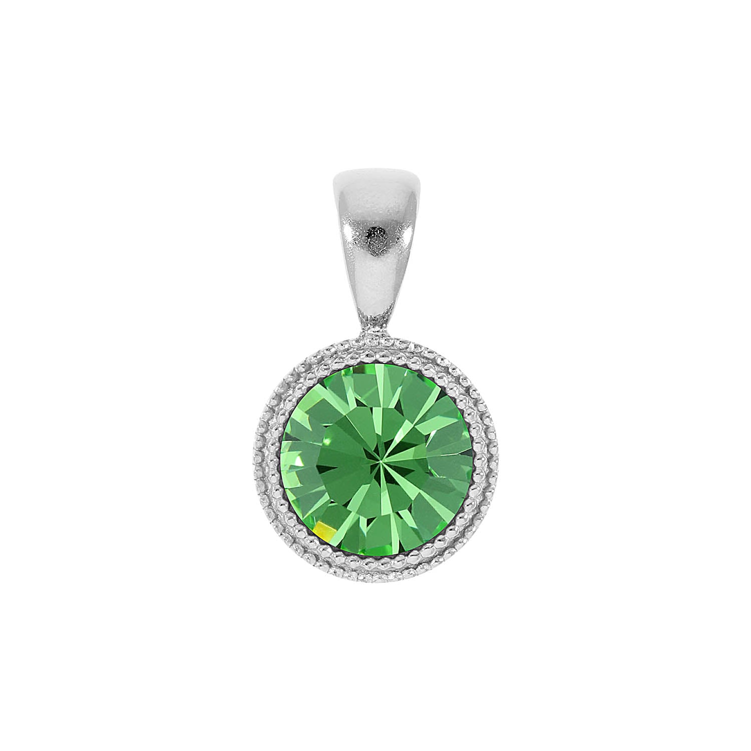 Fabero Pendant 0.43" - Silver peridot