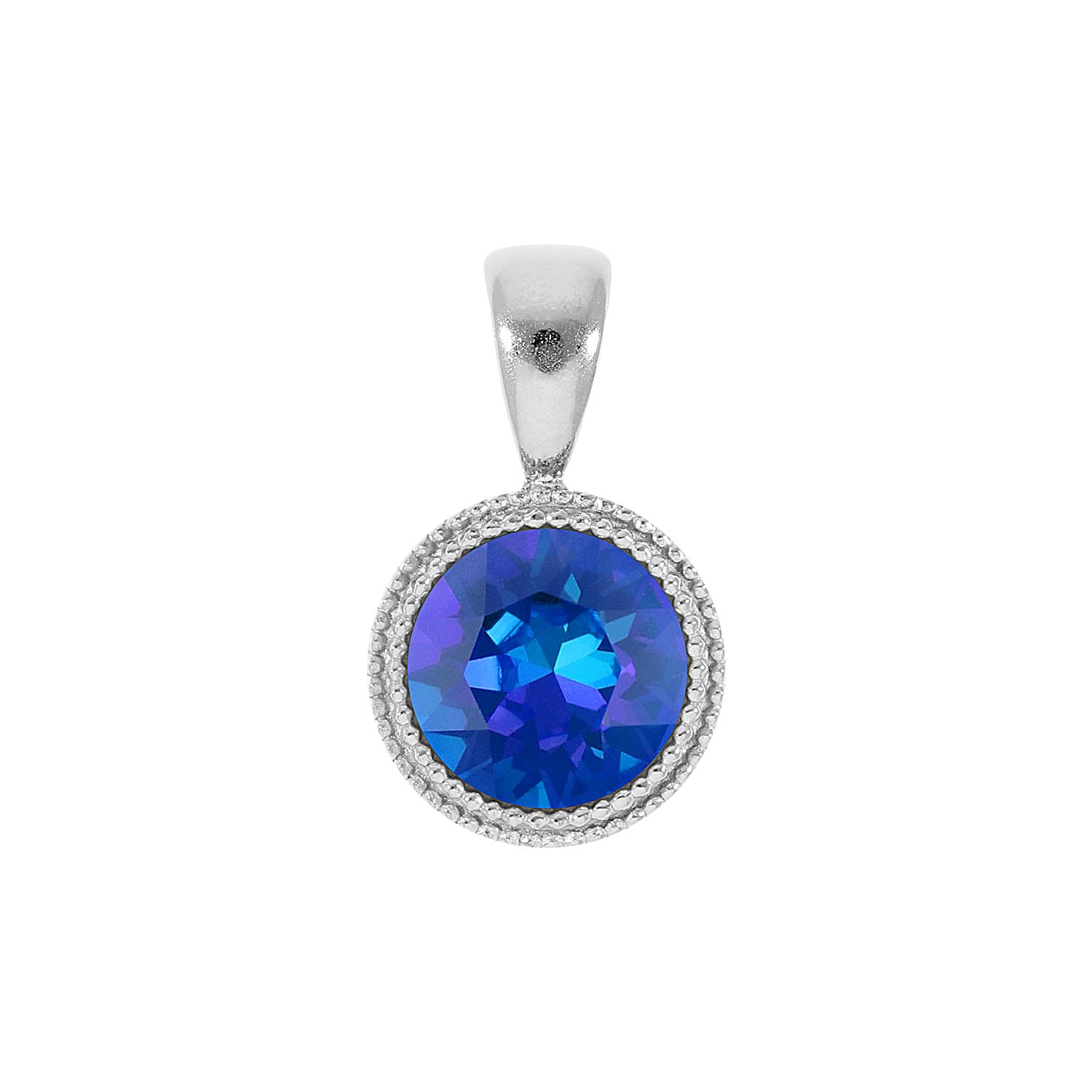 Fabero Pendant 0.43" - Silver royal blue delite