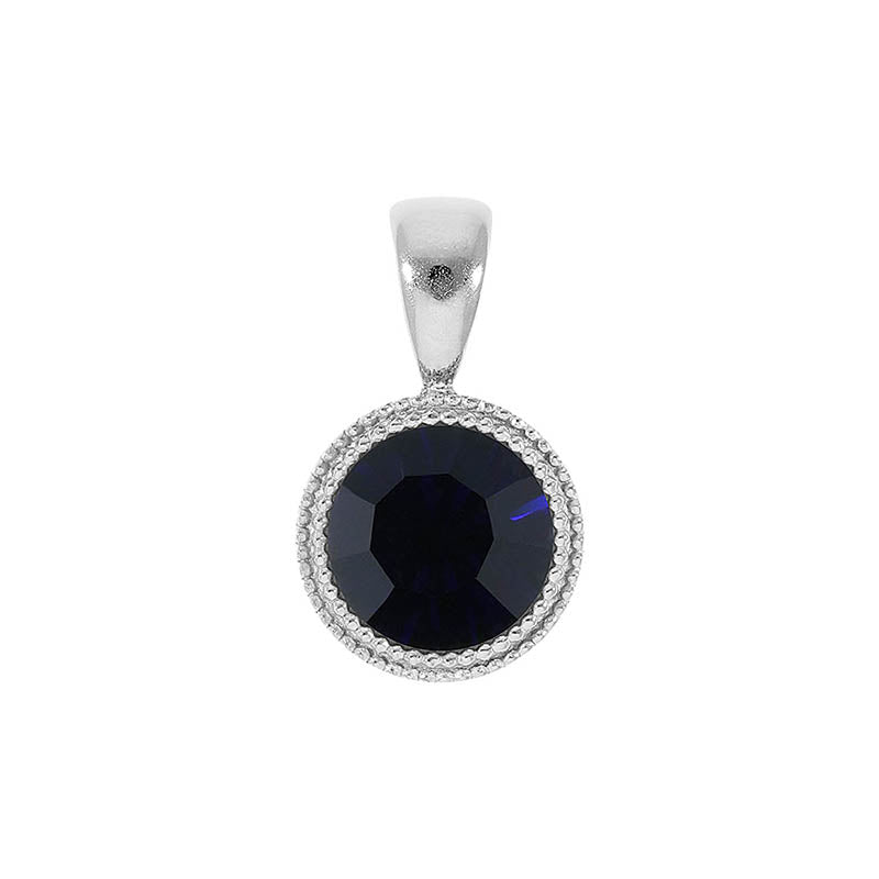 Fabero Pendant 0.43" - Silver Dark Indigo