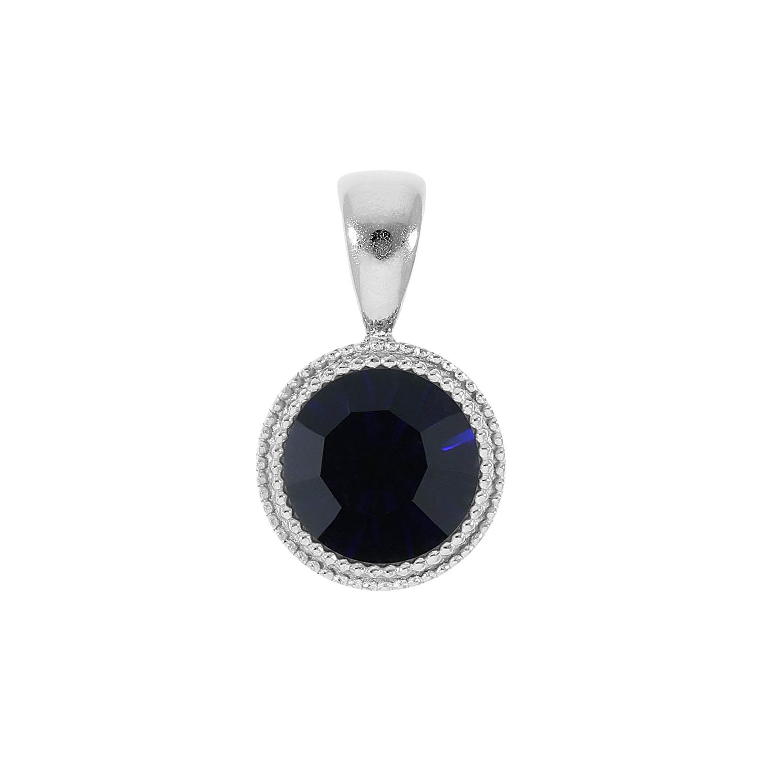 Fabero Pendant 0.43" - Silver Dark Indigo