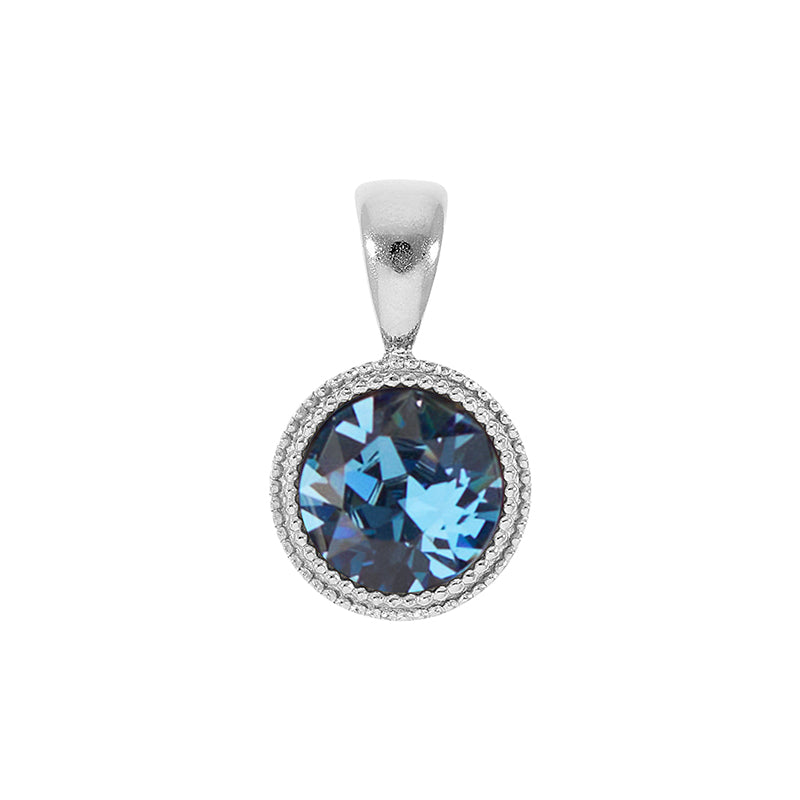 Fabero Pendant 0.43" - Silver Denim Blue