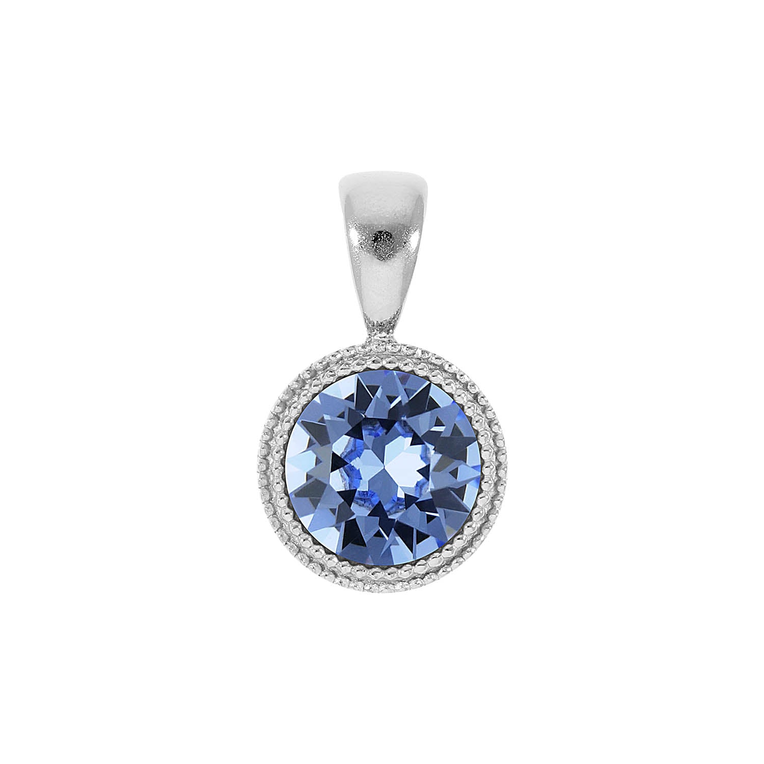 Fabero Pendant 0.43" - Silver light sapphire