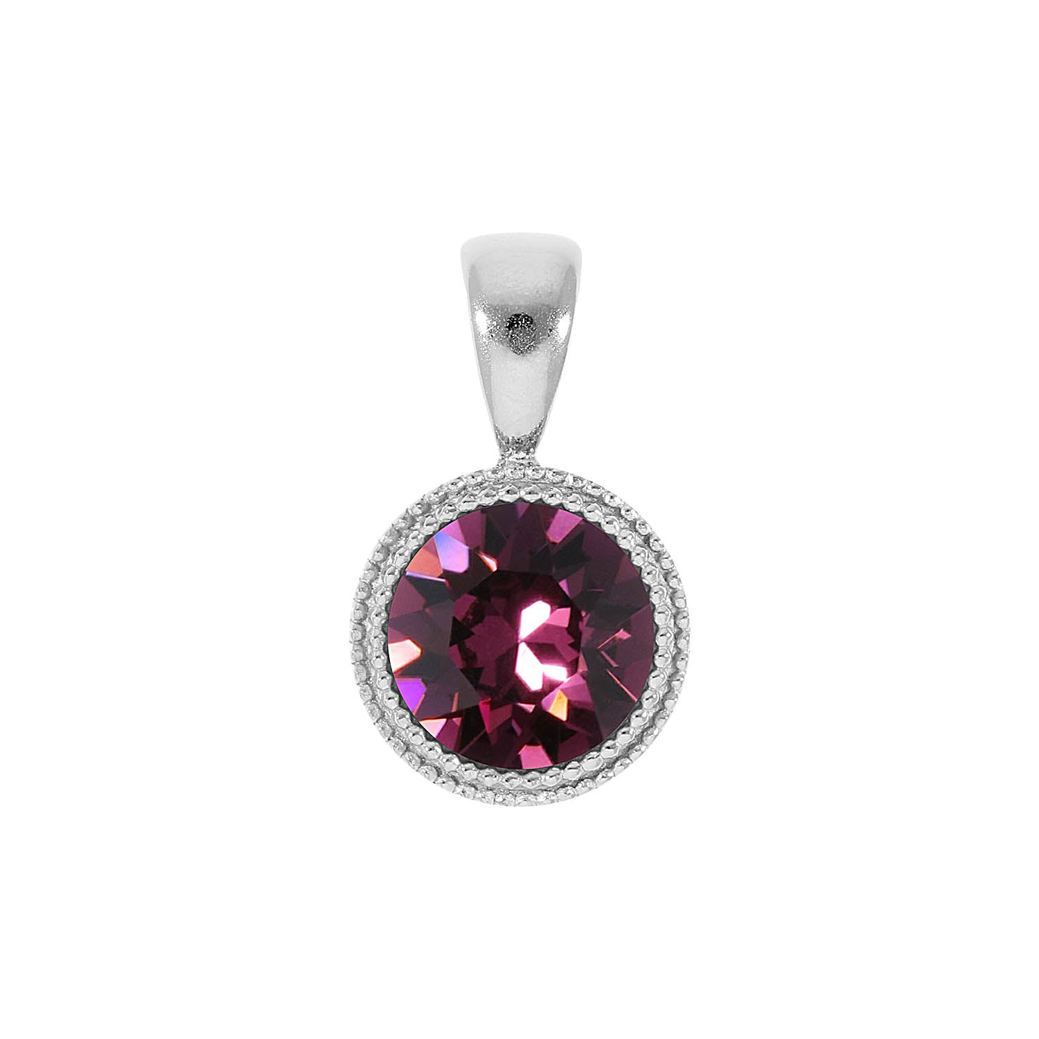Fabero Pendant 0.43" - Silver amethyst