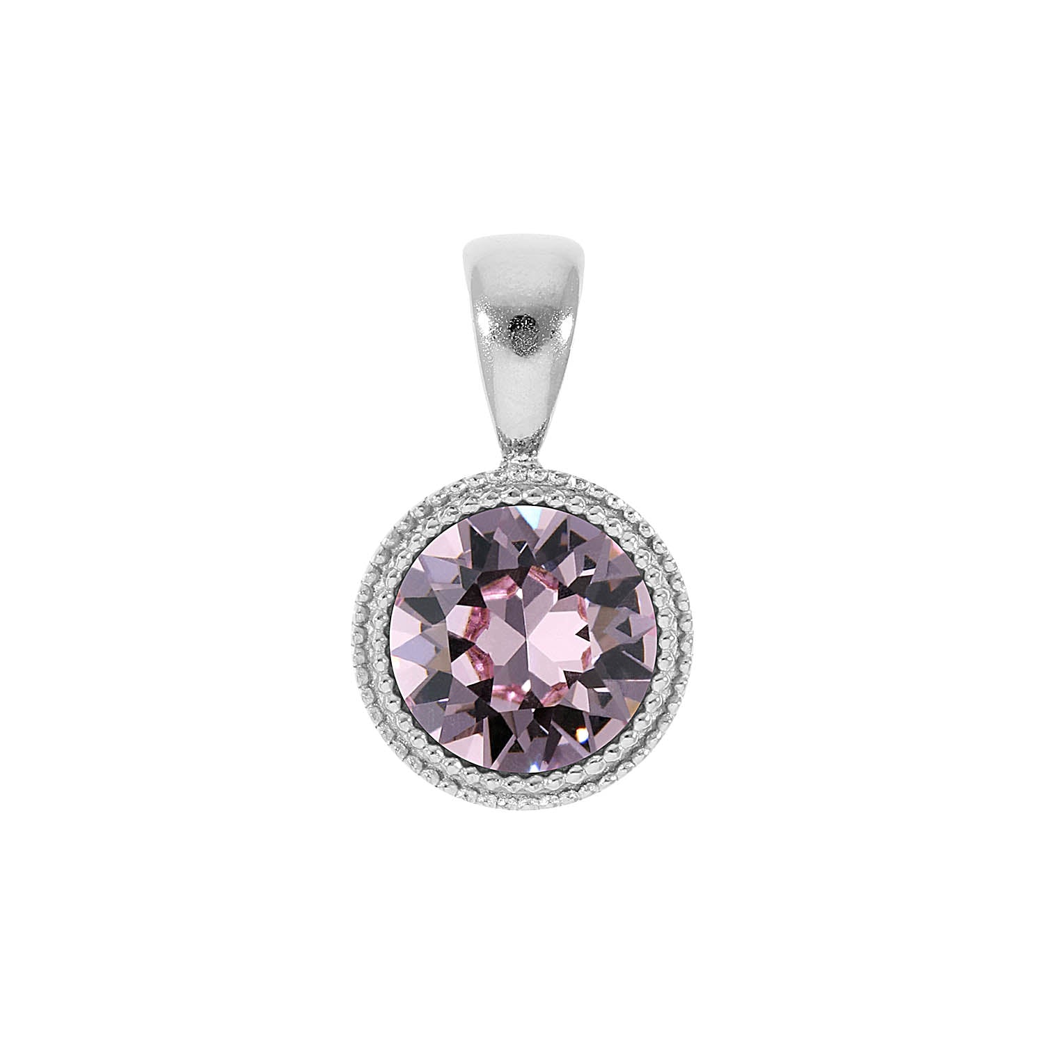 Fabero Pendant 0.43" - Silver light amethyst