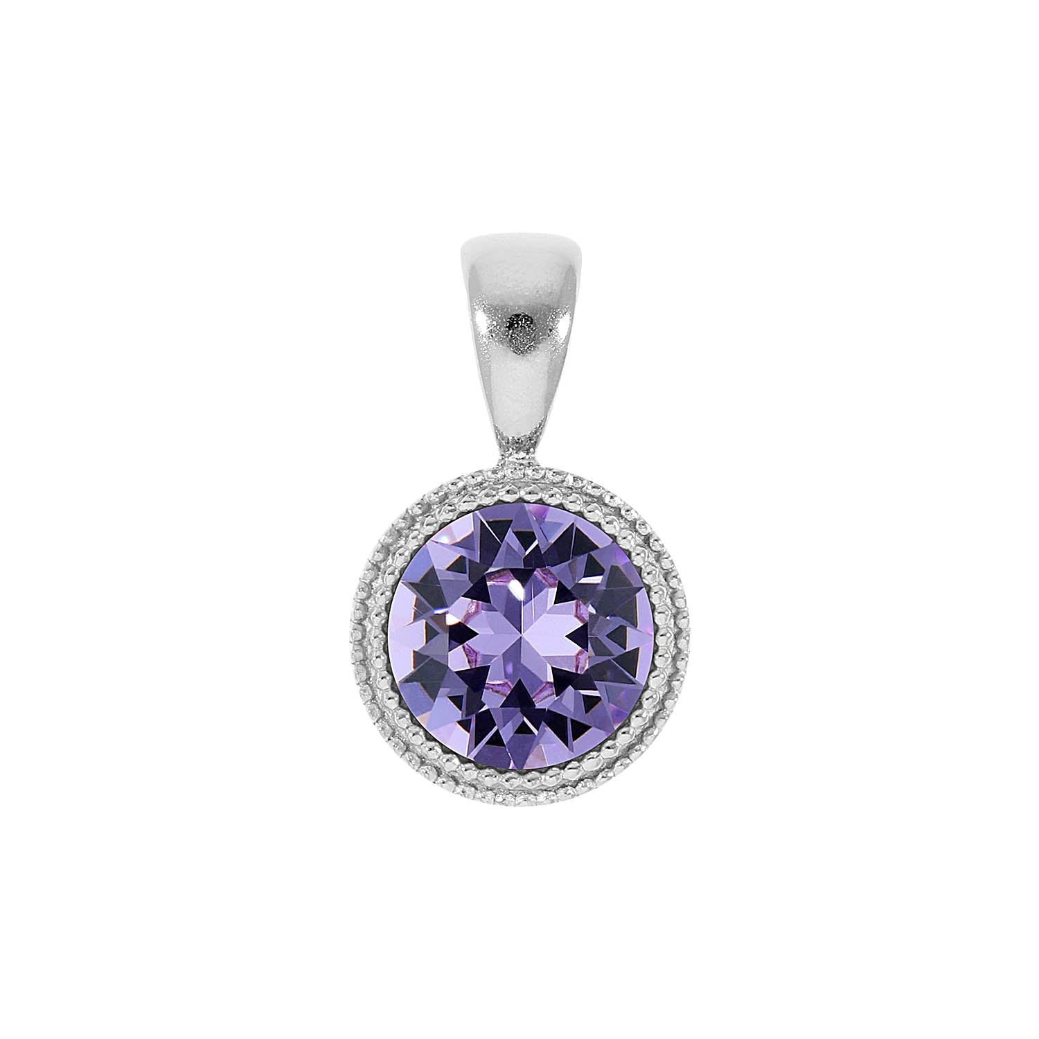 Fabero Pendant 0.43" - Silver Violet