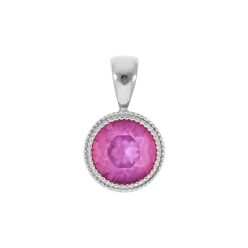 Fabero Pendant 0.43" - Silver Crystal Orchid Ignite