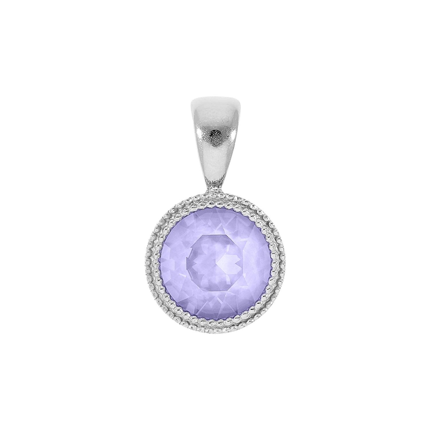 Fabero Pendant 0.43" - Silver Crystal Purple Ignite