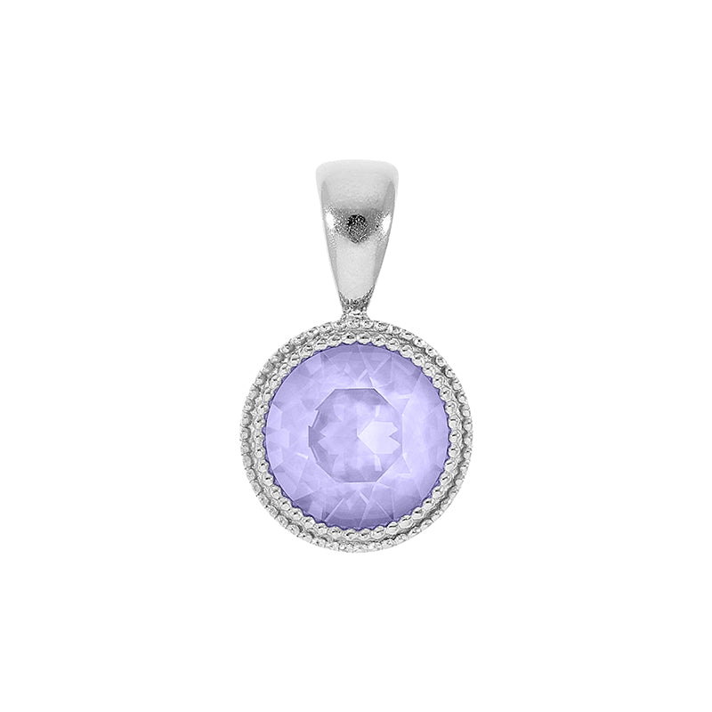 Fabero Pendant 0.43" - Silver Crystal Purple Ignite