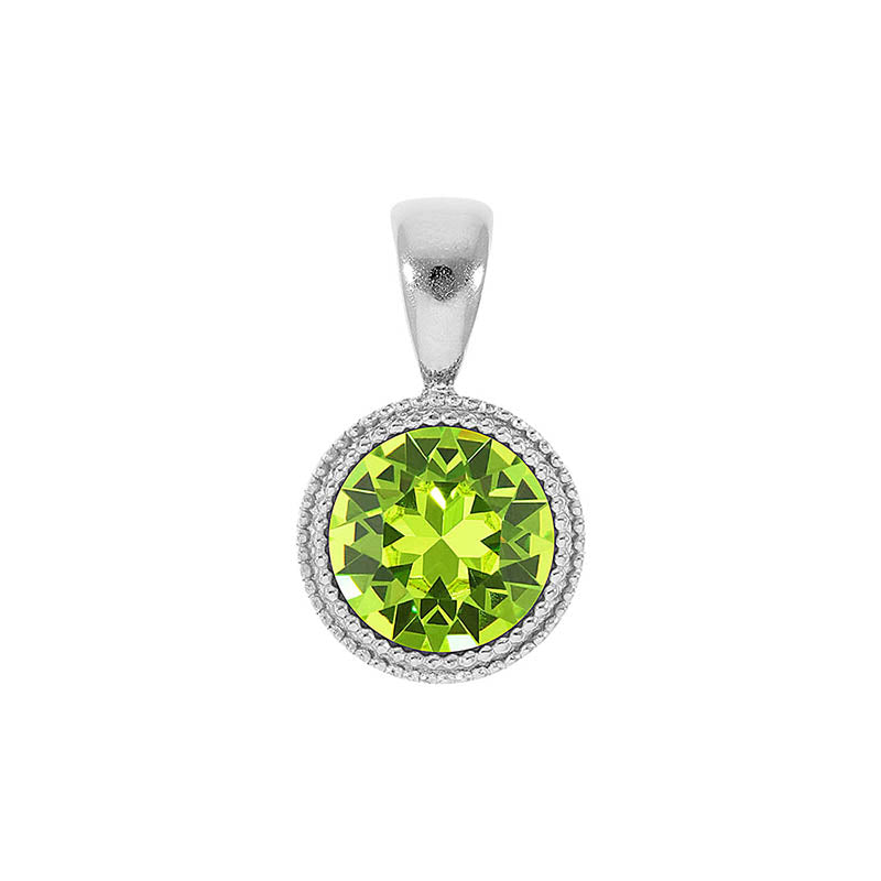 Fabero Pendant 0.43" - Silver Citrus Green