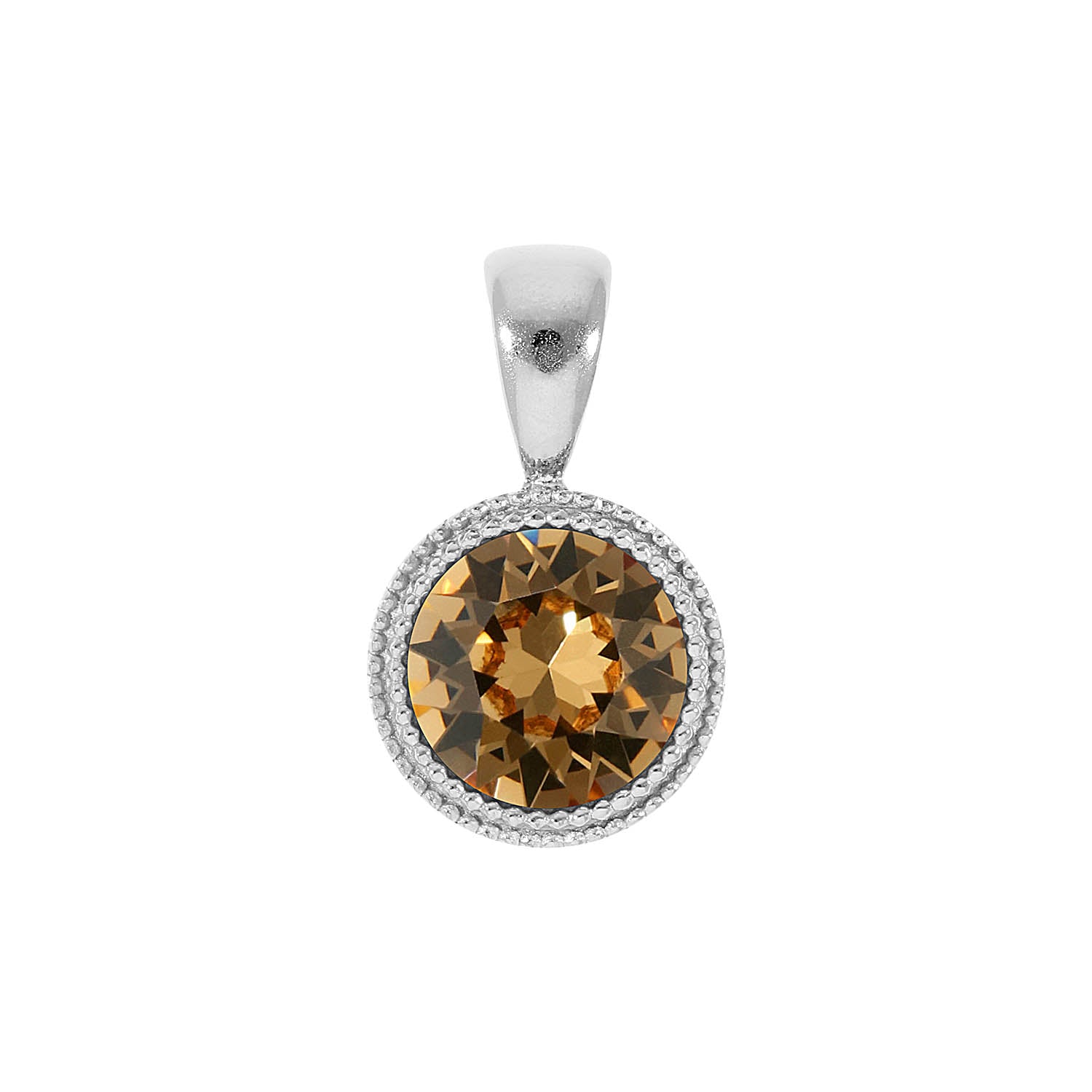 Fabero Pendant 0.43" - Silver light colorado topaz