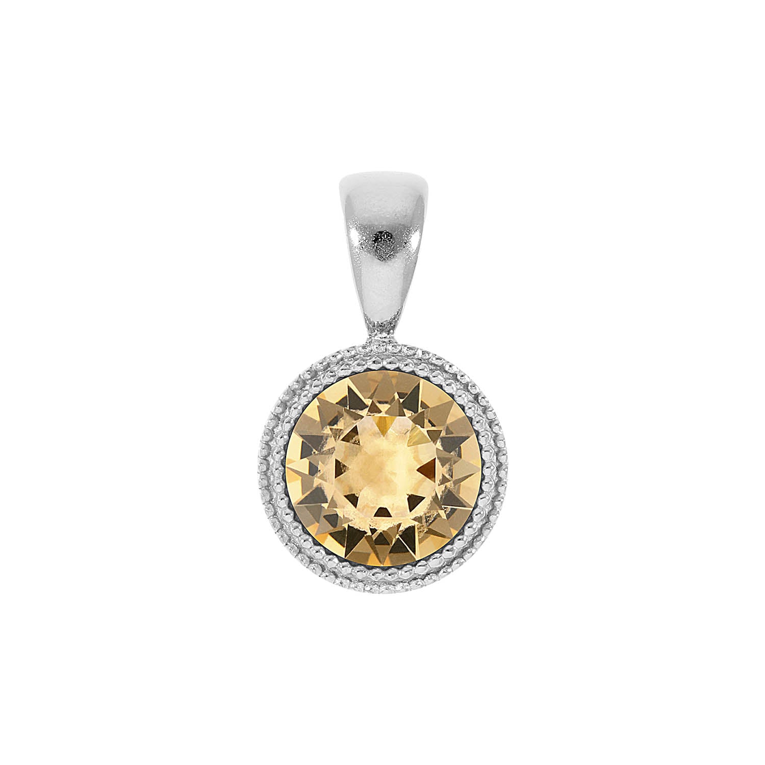Fabero Pendant 0.43" - Silver light colorado topaz ignite