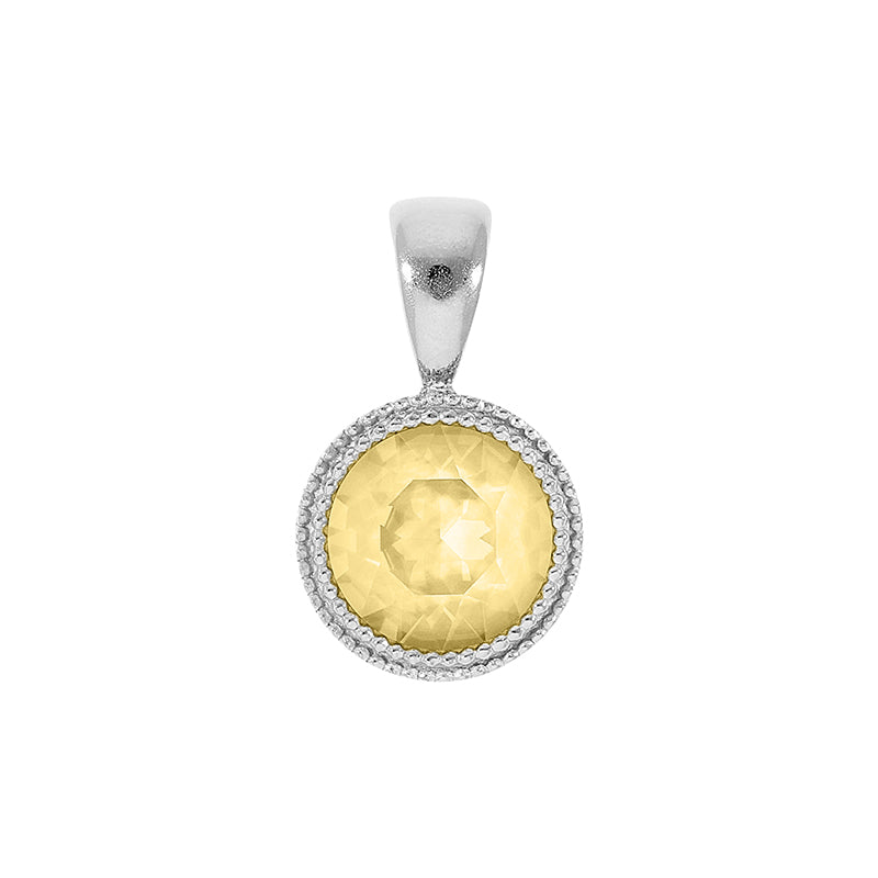 Fabero Pendant 0.43" - Silver Recreated Dark Jonquil
