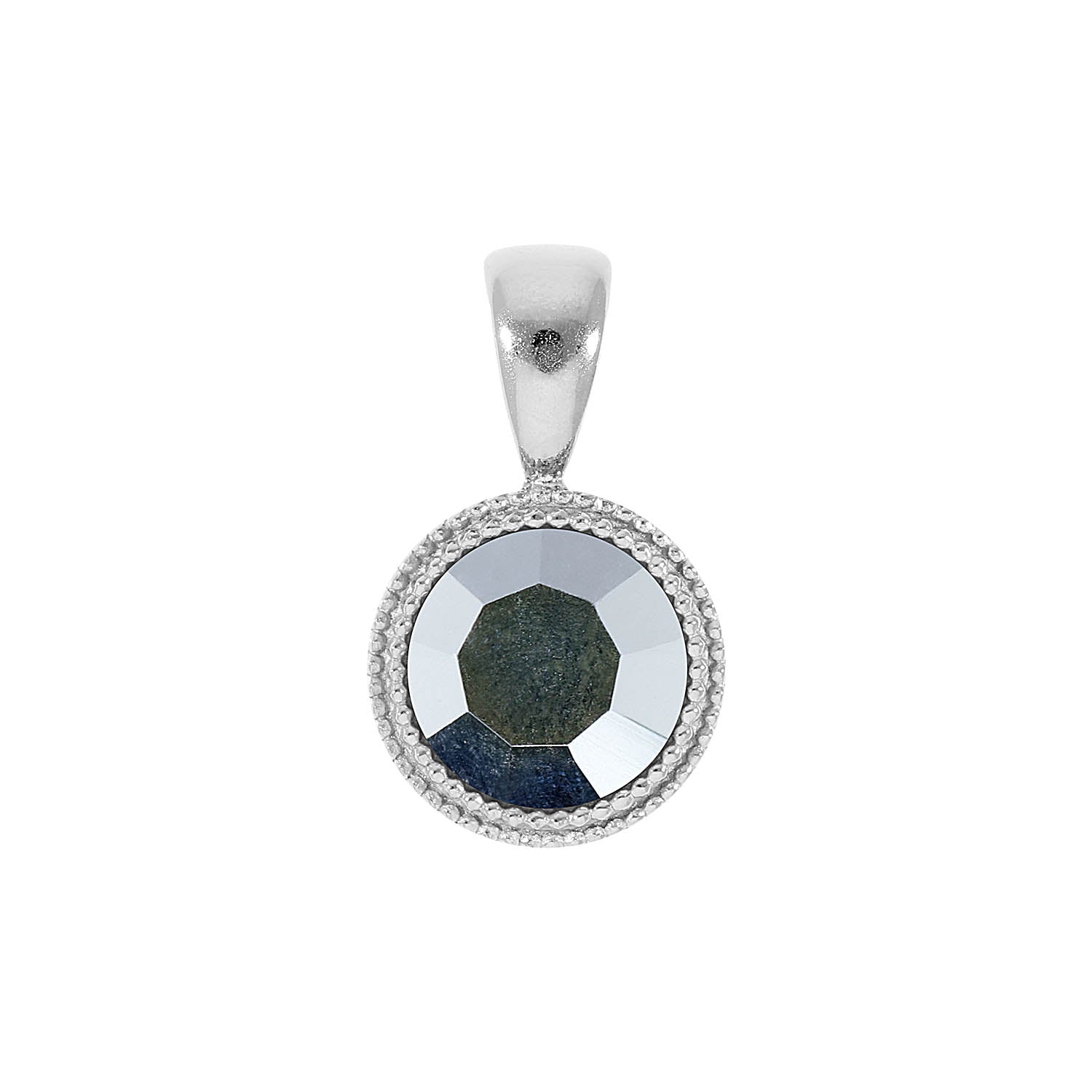 Fabero Pendant 0.43" - Silver crystal labrador