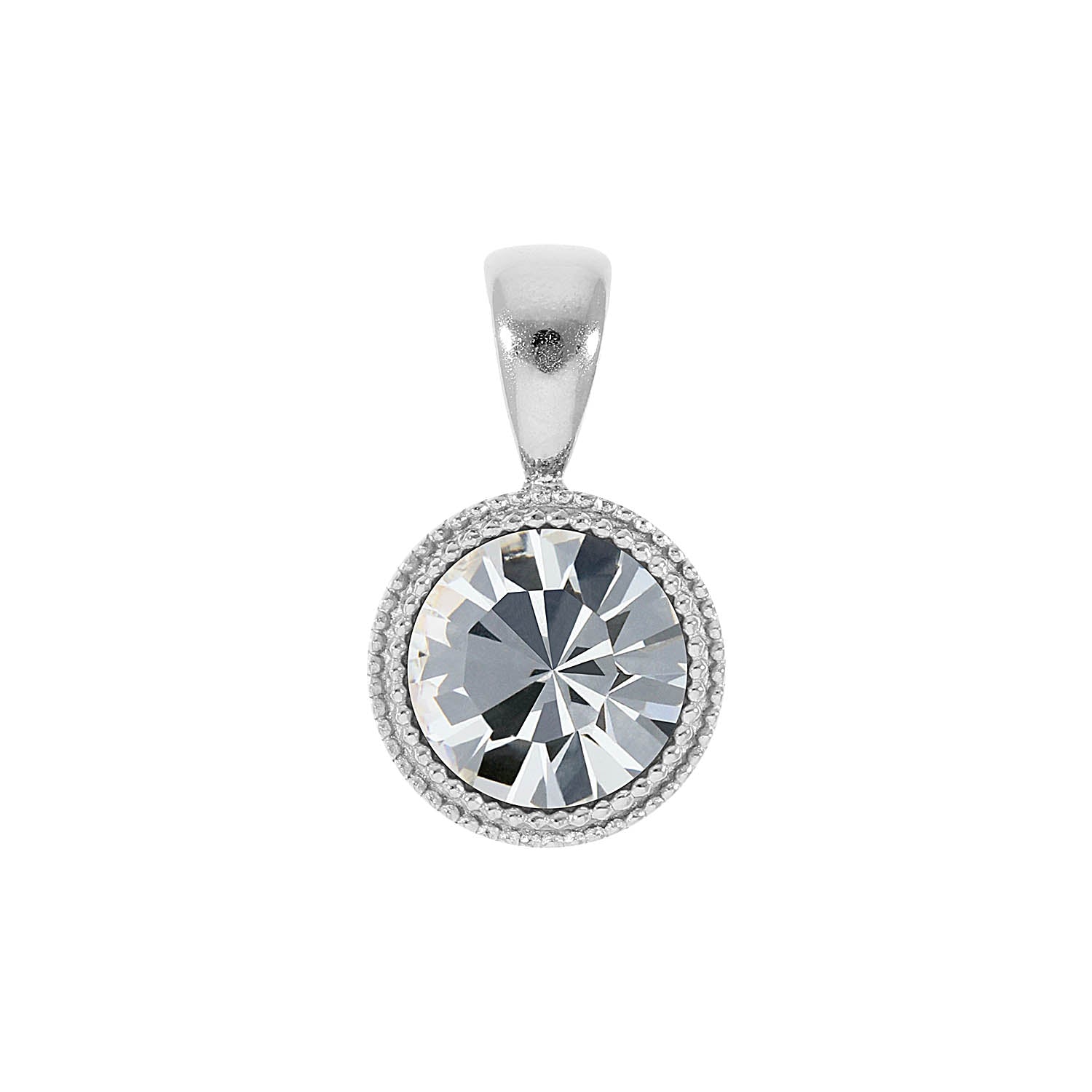 Fabero Pendant 0.43" - Silver crystal