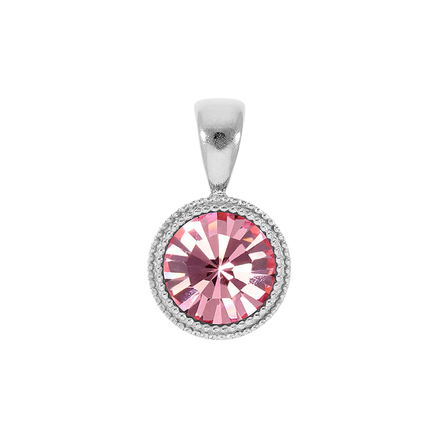 Fabero Pendant 0.43" - Silver Light Rose