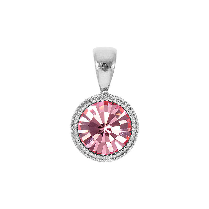 Fabero Pendant 0.43" - Silver Light Rose