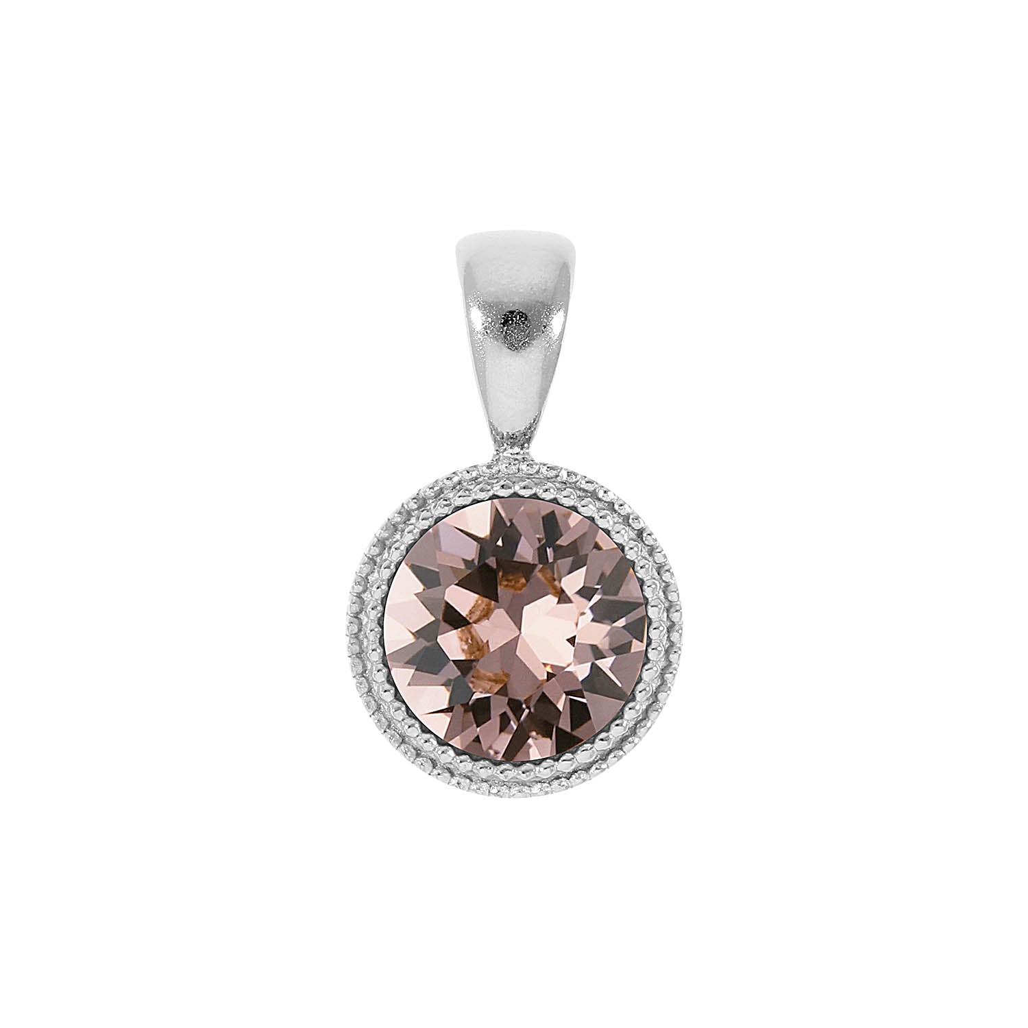 Fabero Pendant 0.43" - Silver vintage rose