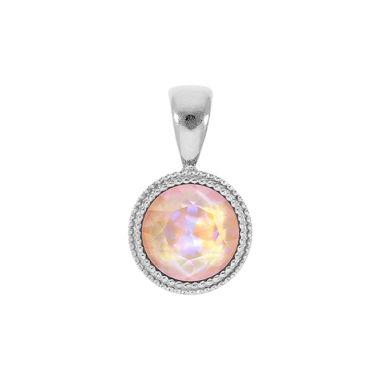 Fabero Pendant 0.43" - Silver dusty pink delite
