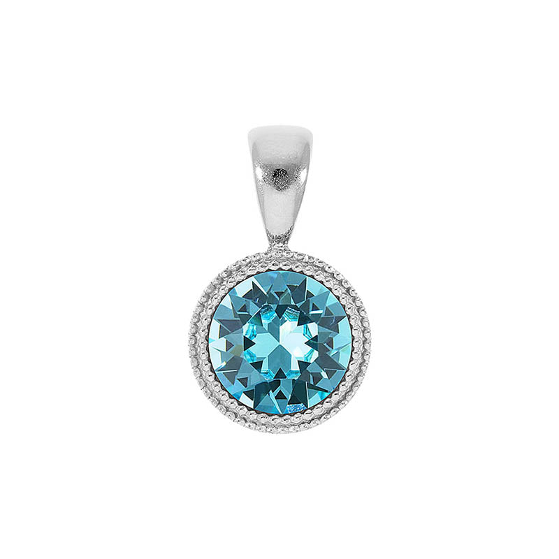 Fabero Pendant 0.43" - Silver Light Turquoise
