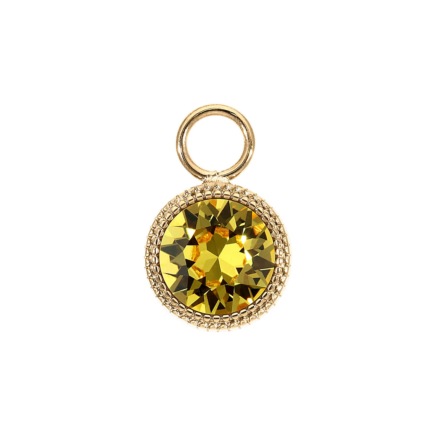 Fabero Charm 0.43" - Gold light topaz