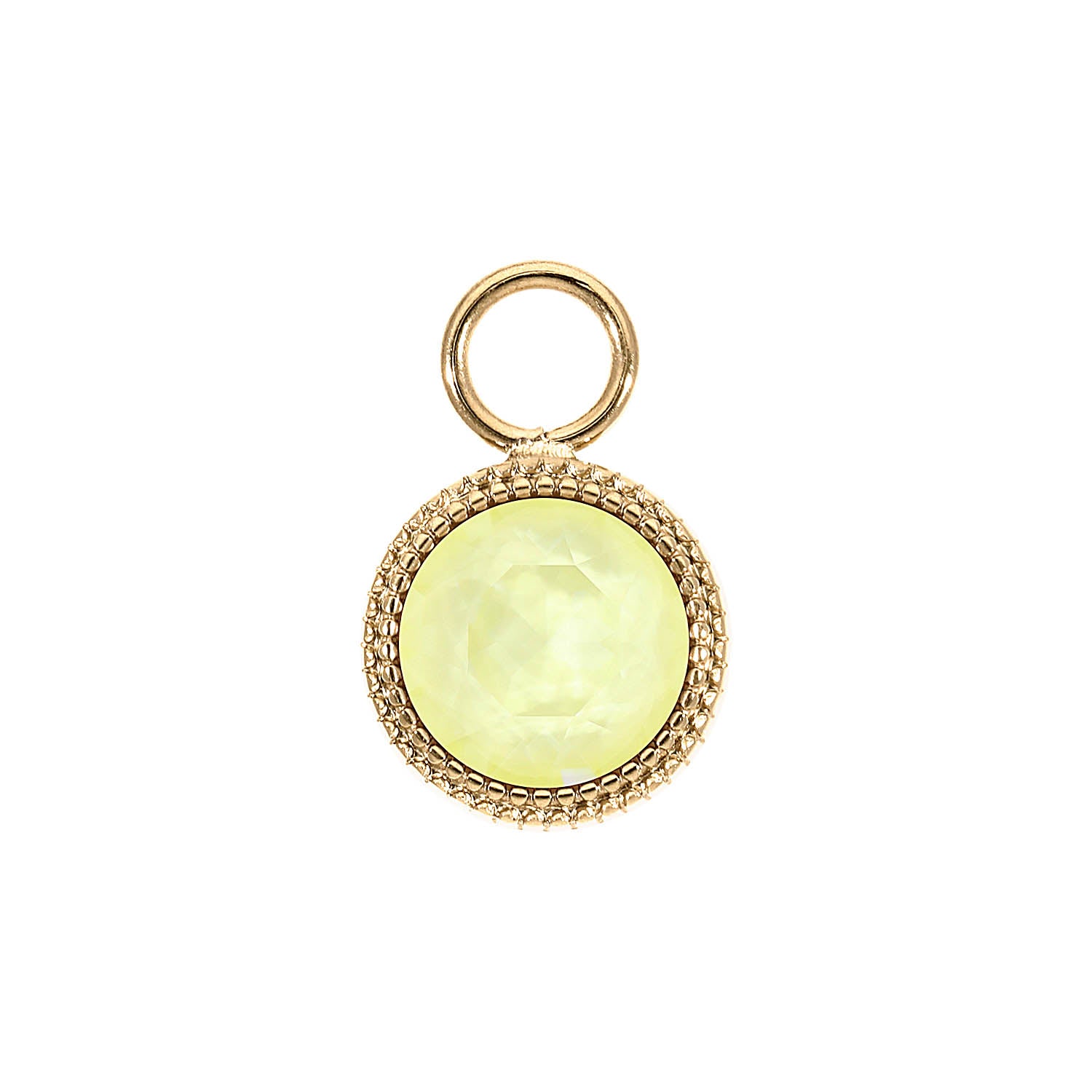 Fabero Charm 0.43" - Gold crystal soft yellow ignite