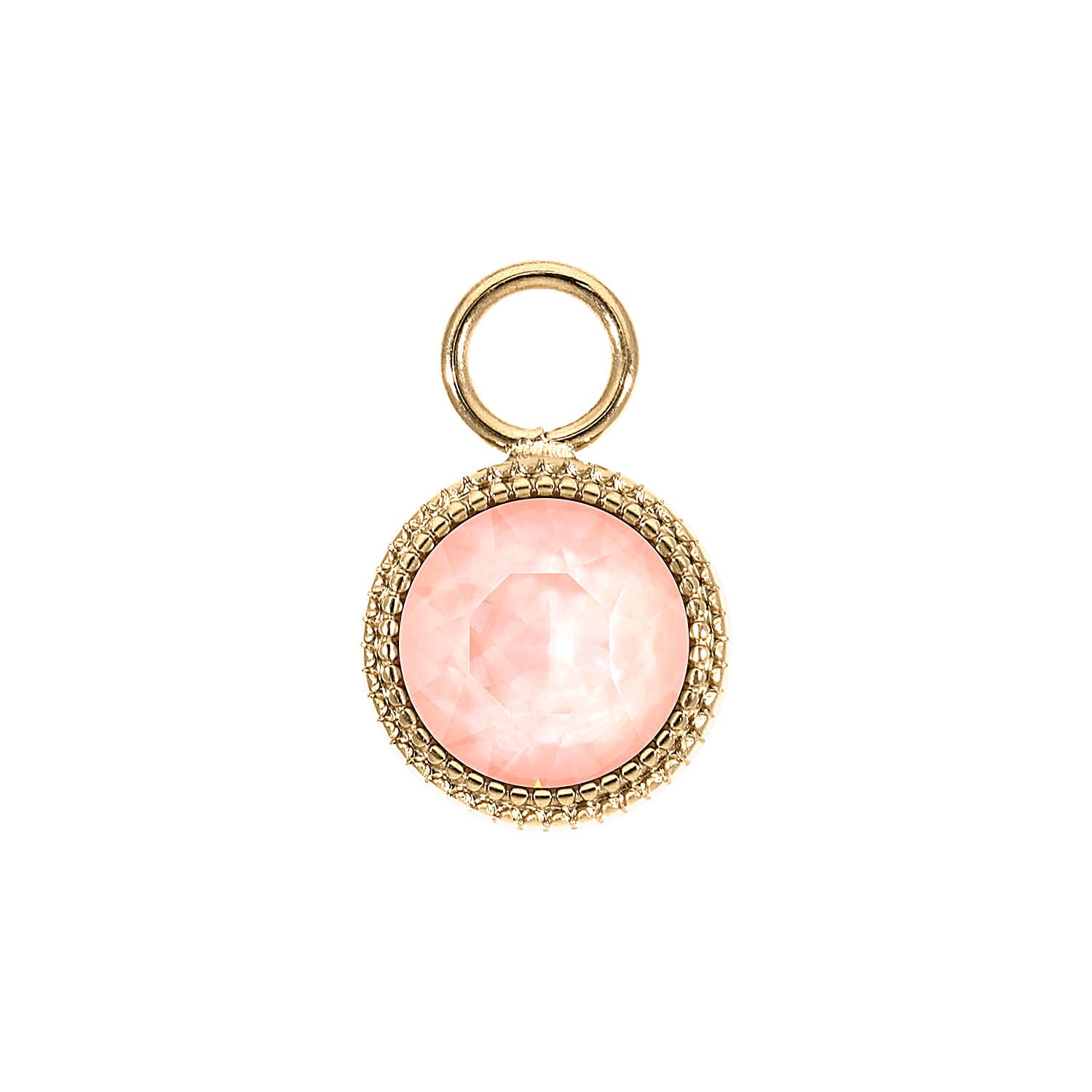 Fabero Charm 0.43" - Gold Crystal Flamingo Ignite