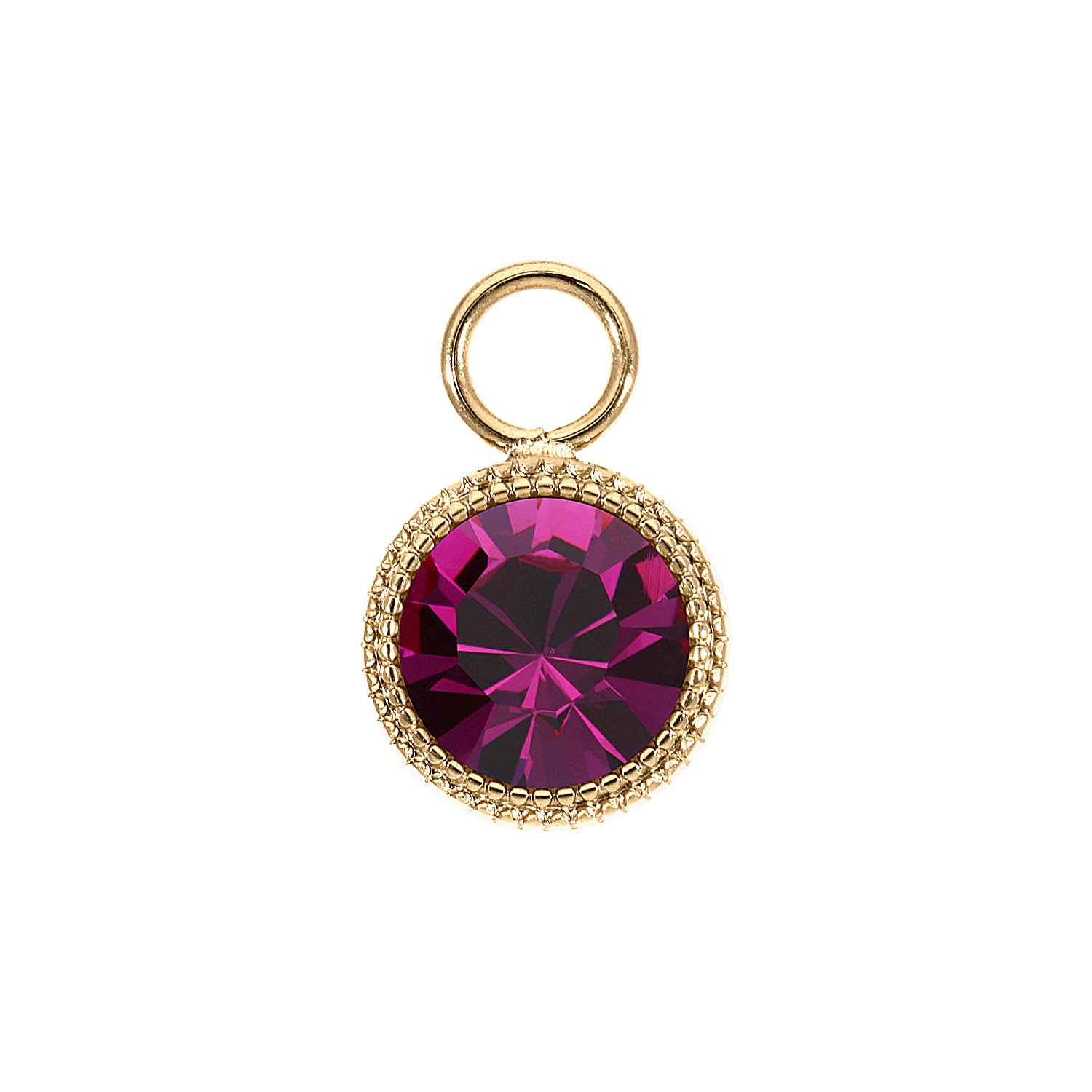 Fabero Charm 0.43" - Gold fuchsia