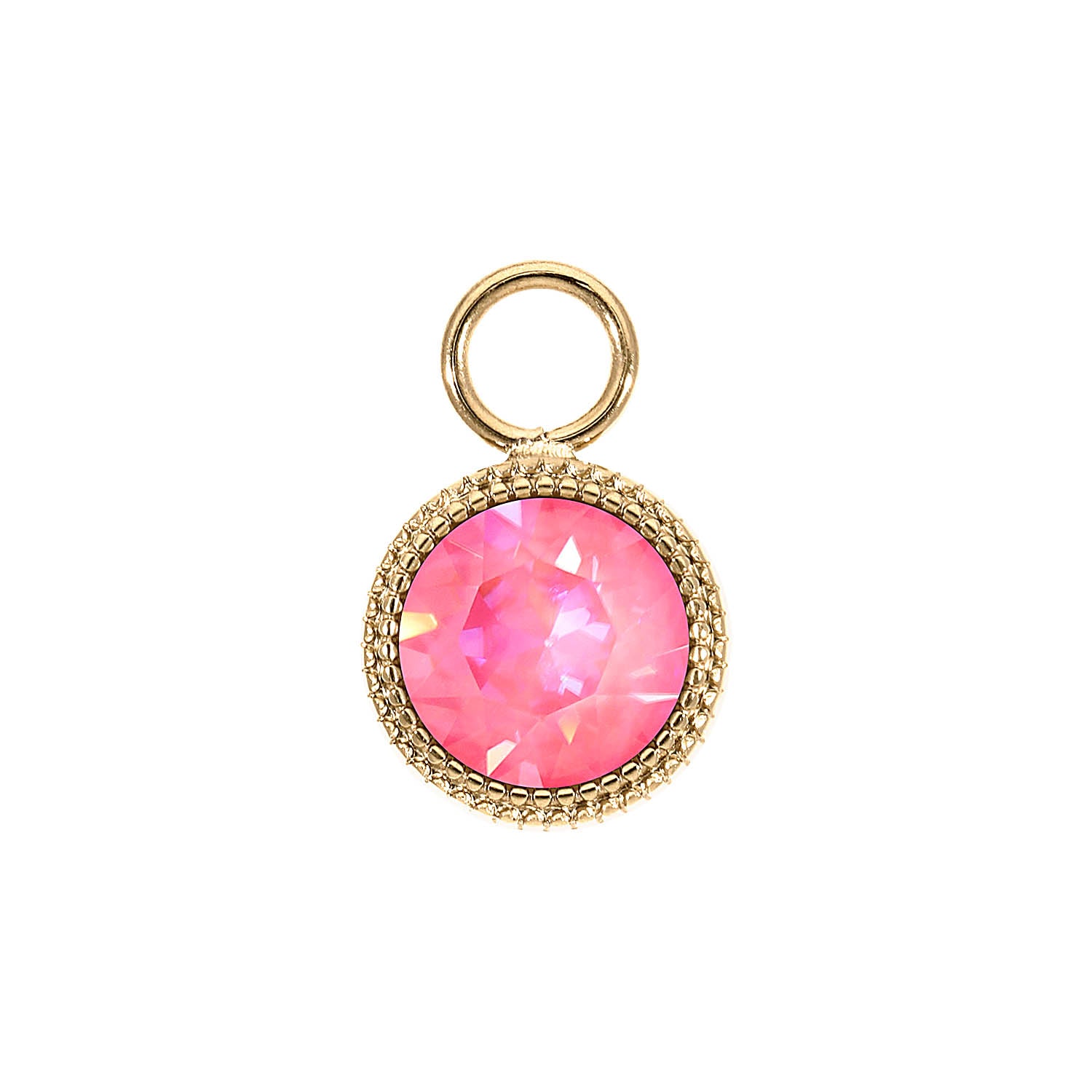 Fabero Charm 0.43" - Gold lotus pink delite