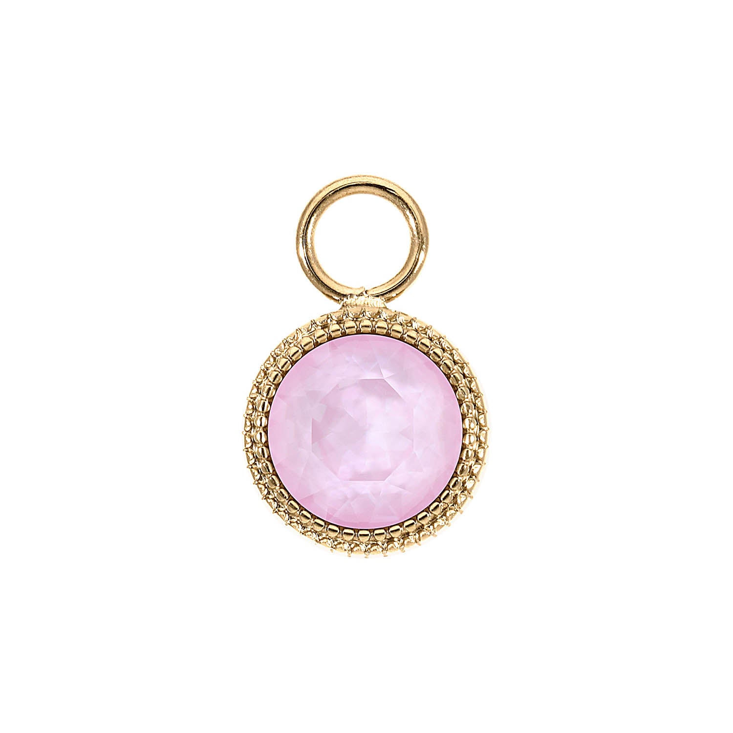 Fabero Charm 0.43" - Gold crystal soft rose ignite