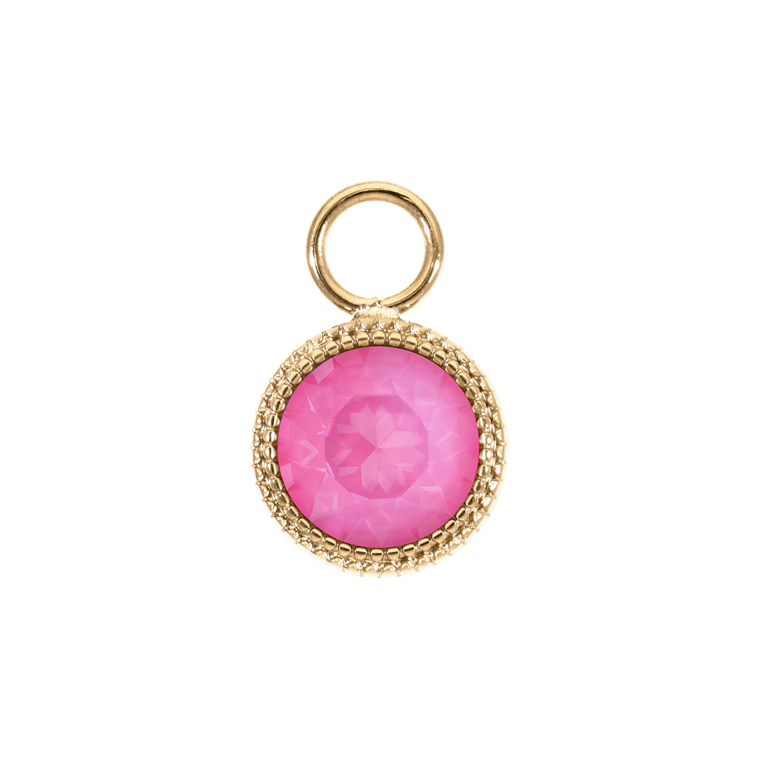Fabero Charm 0.43" - Gold Crystal Dahlia Ignite