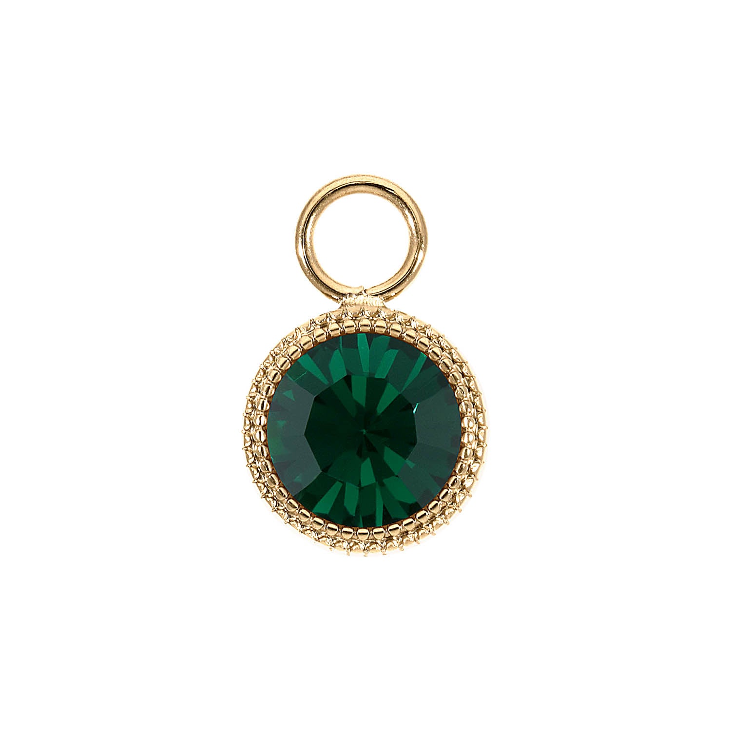 Fabero Charm 0.43" - Gold emerald