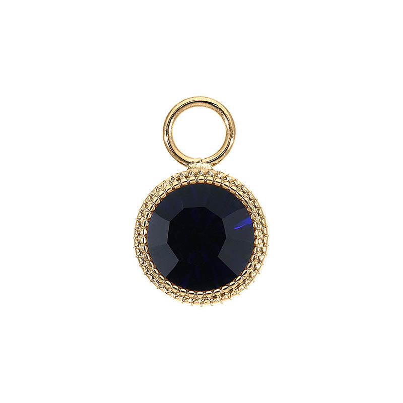 Fabero Charm 0.43" - Gold Dark Indigo