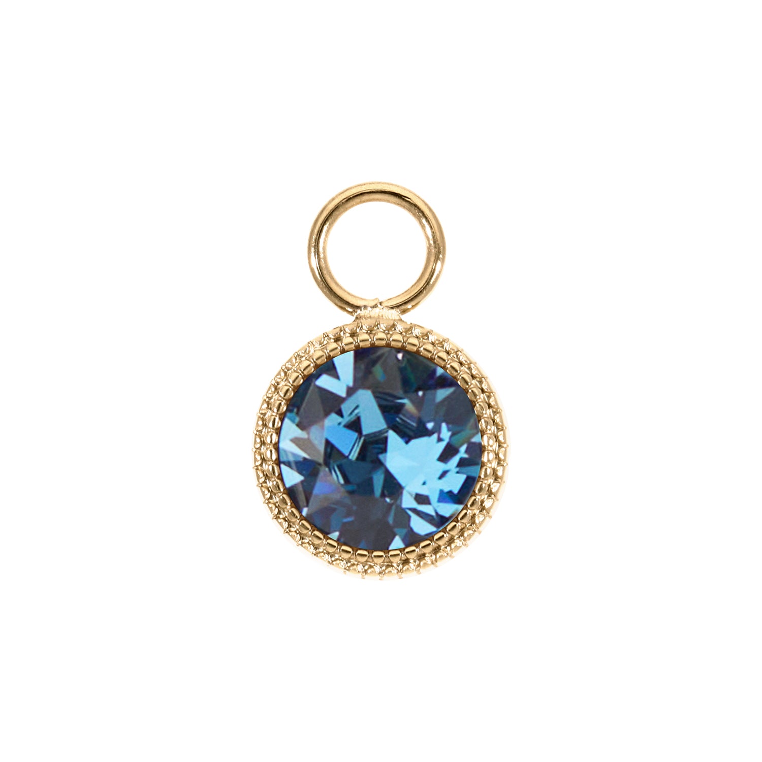 Fabero Charm 0.43" - Gold Denim Blue