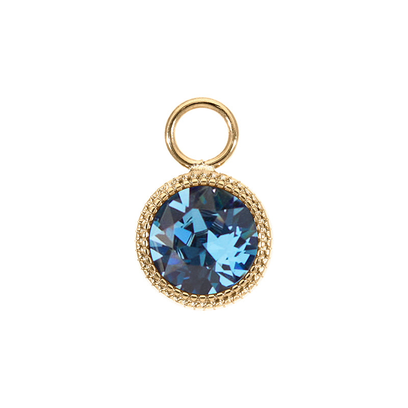 Fabero Charm 0.43" - Gold Denim Blue