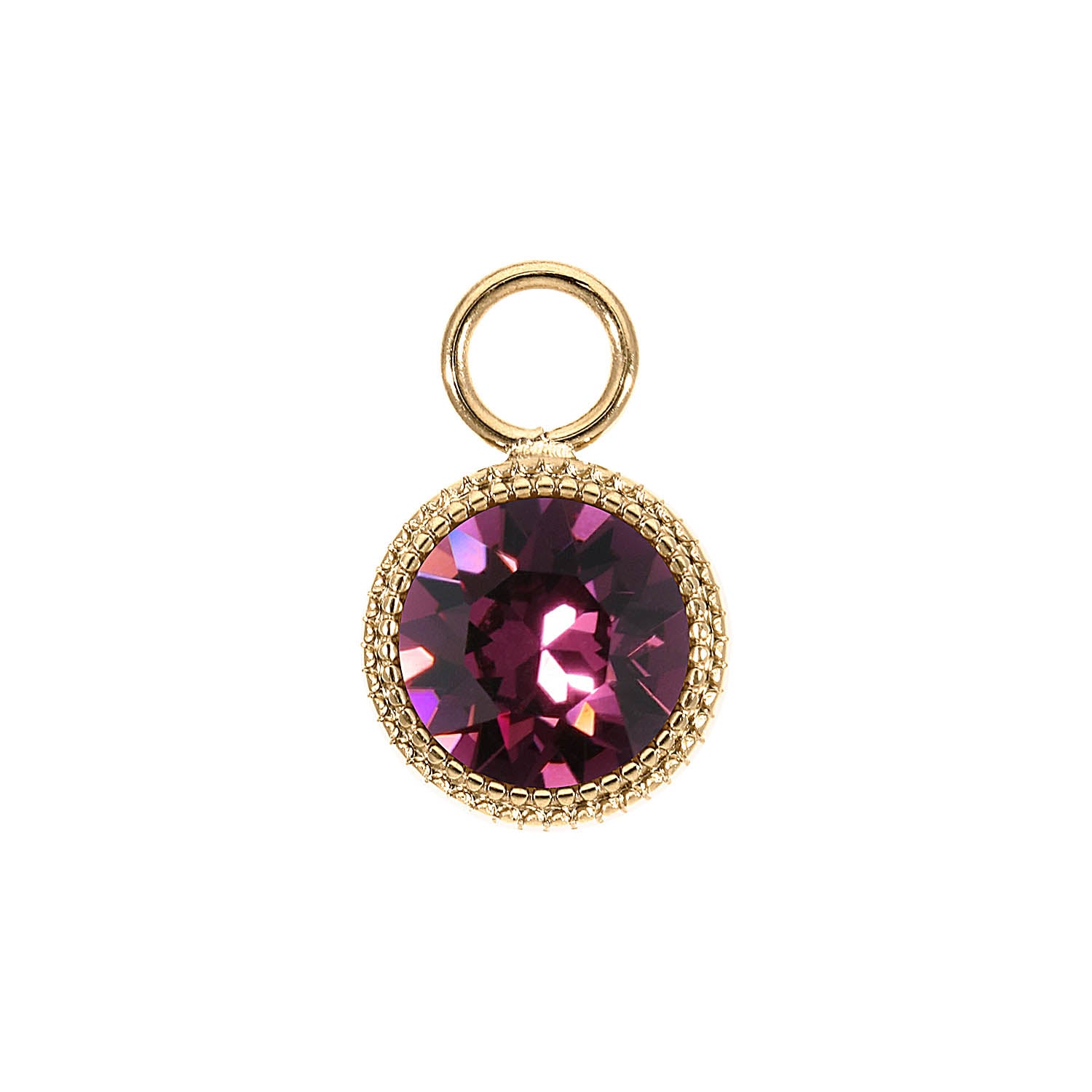 Fabero Charm 0.43" - Gold amethyst