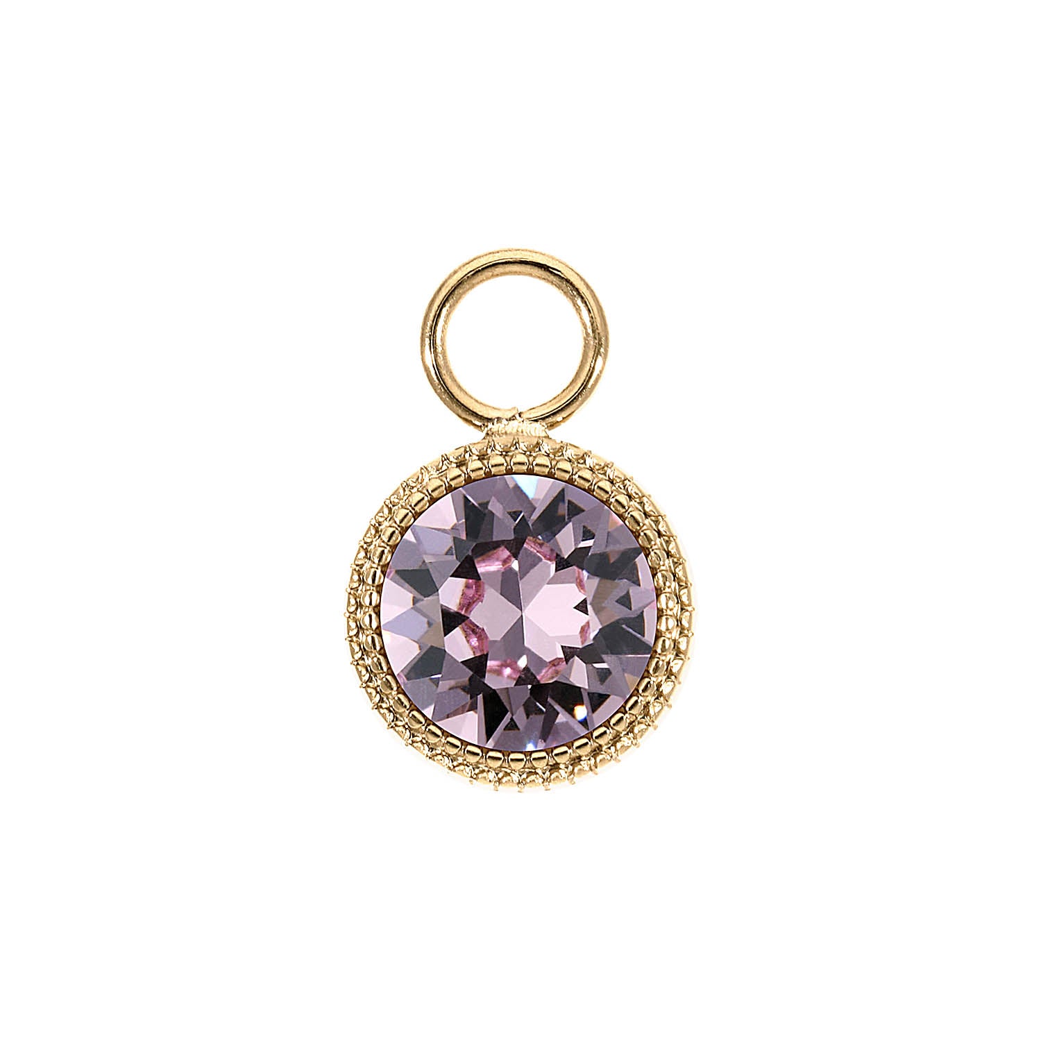 Fabero Charm 0.43" - Gold light amethyst