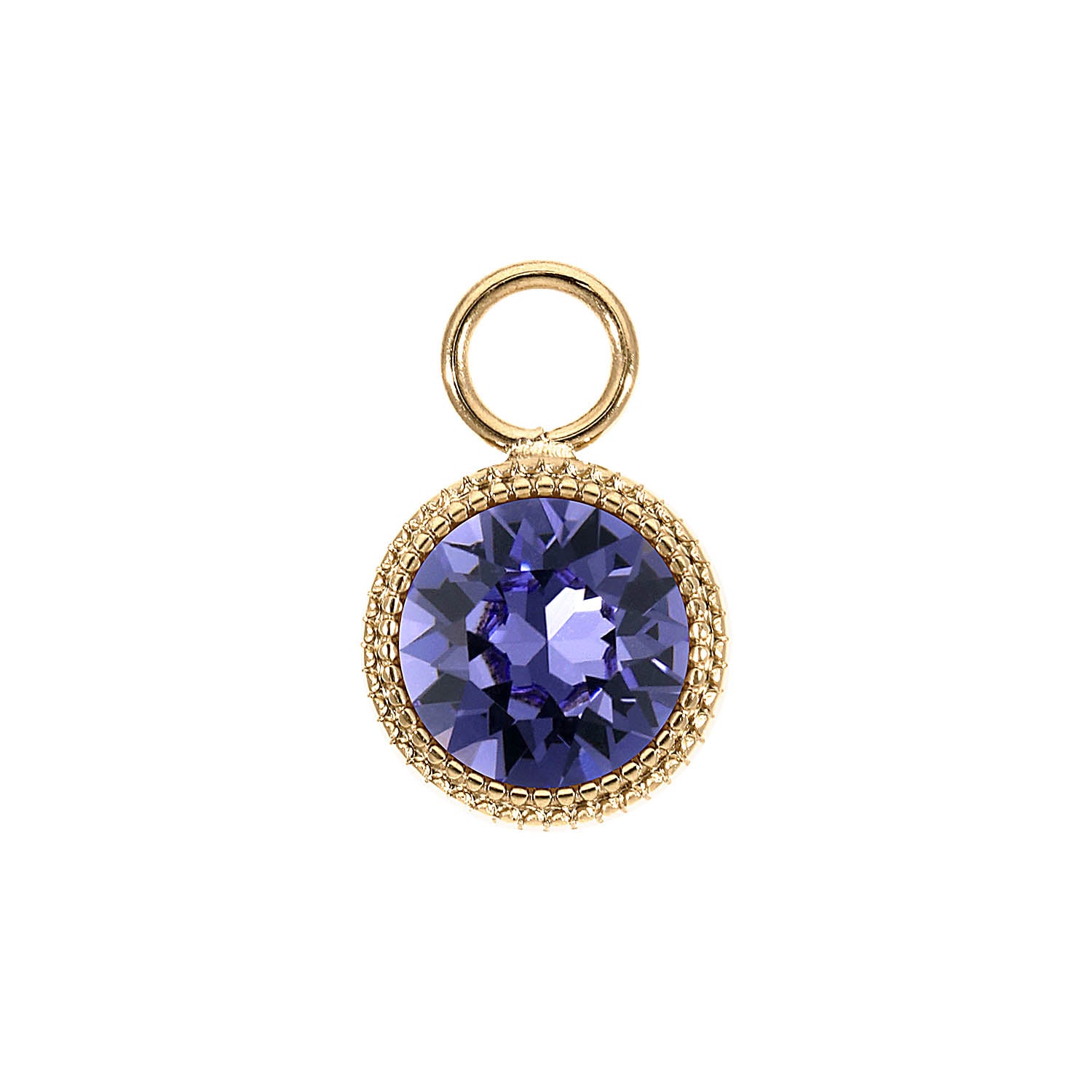 Fabero Charm 0.43" - Gold tanzanite