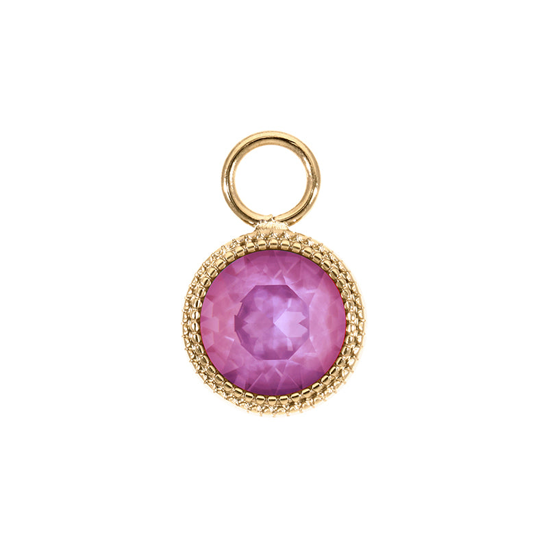 Fabero Charm 0.43" - Gold Crystal Orchid Ignite