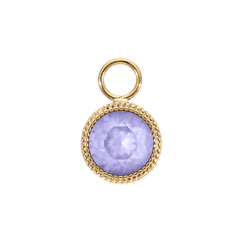 Fabero Charm 0.43" - Gold Crystal Purple Ignite