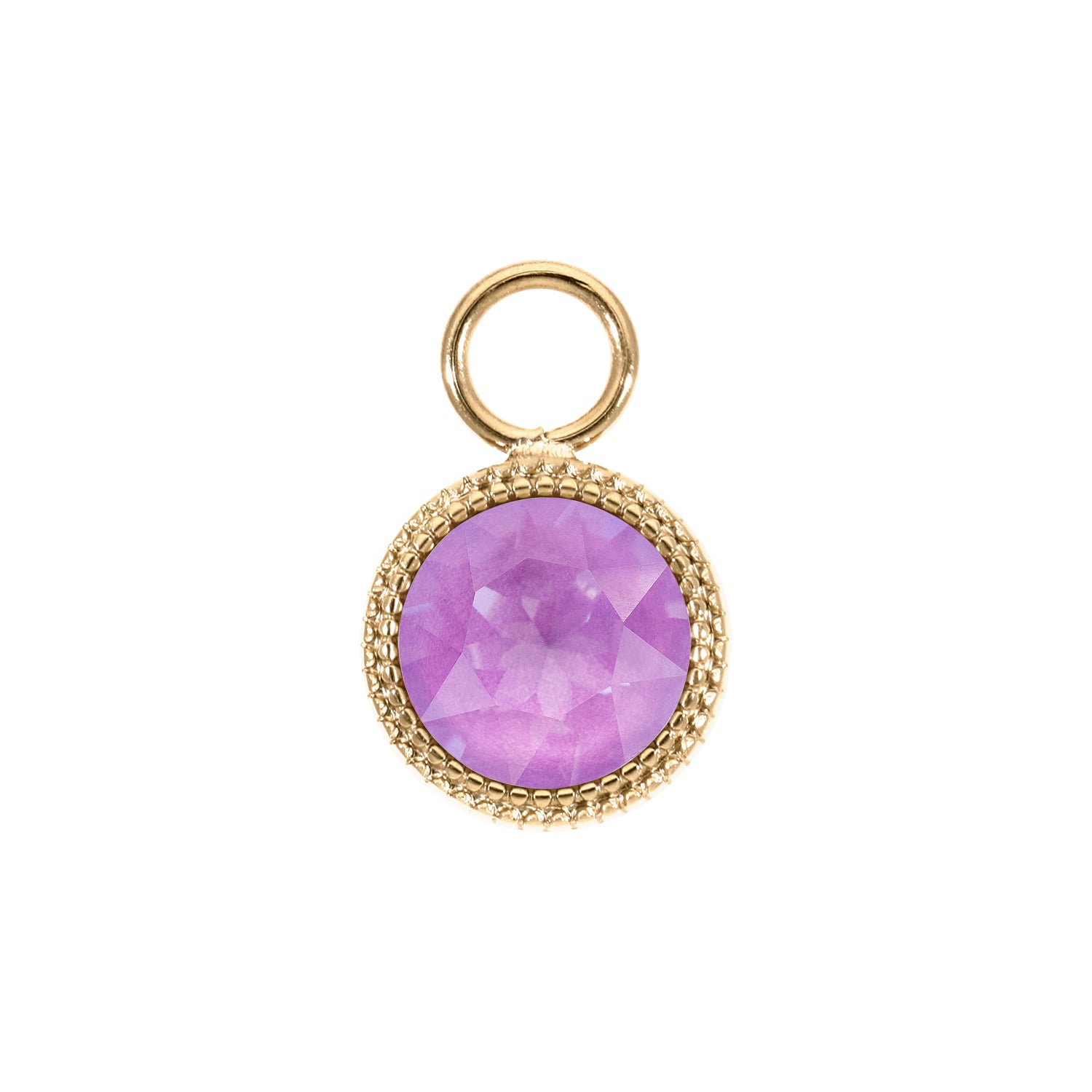 Fabero Charm 0.43" - Gold Crystal Electric Violet Ignite